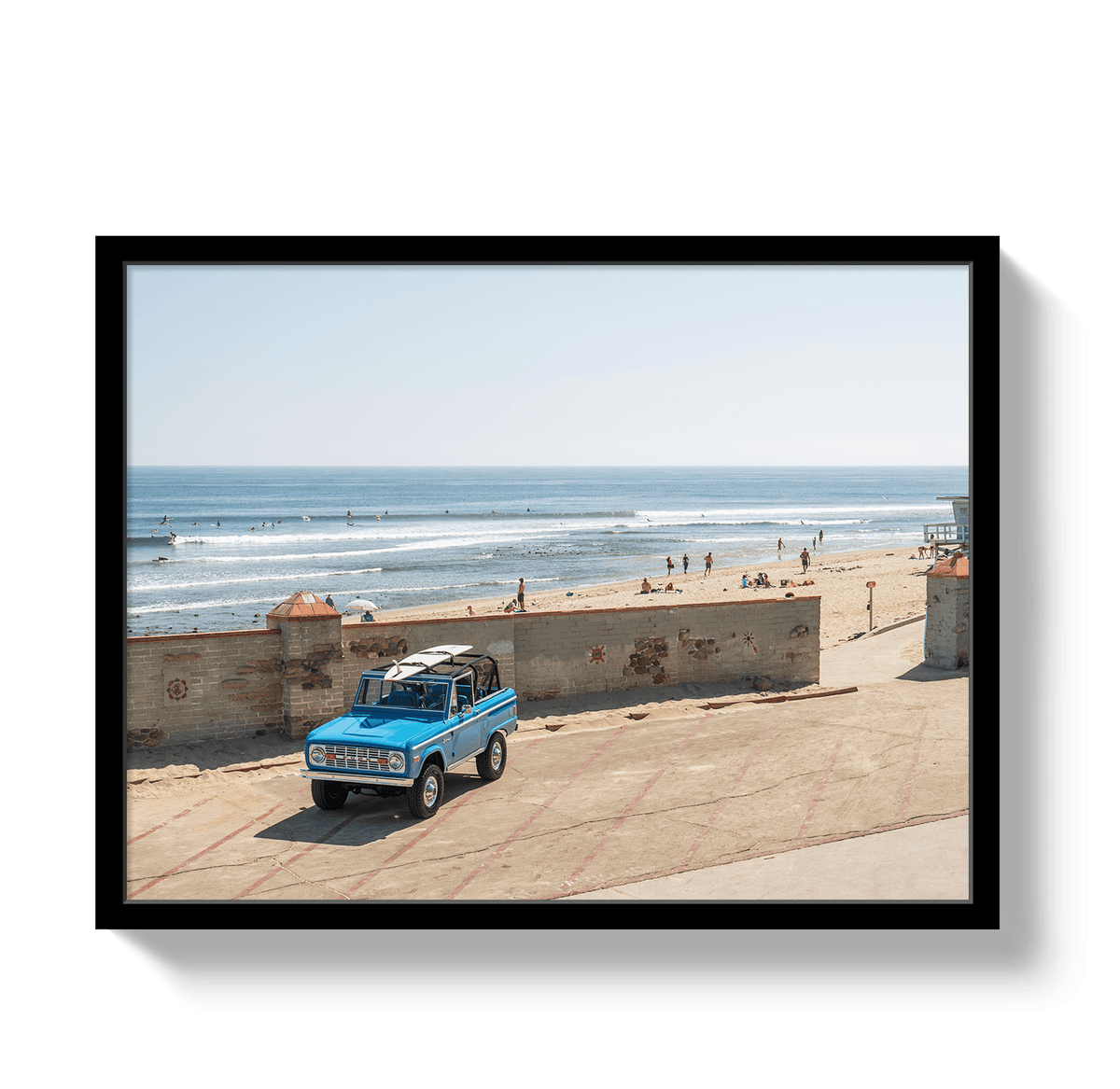 Johnny Vacay Black / 11x14 / Full Bleed Malibu Bronco