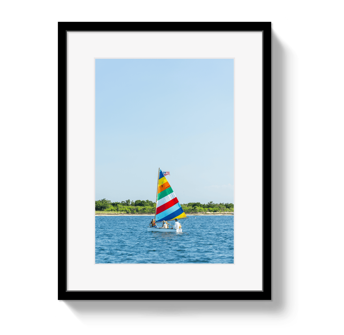 Johnny Vacay Black / 11x14 / Border Family Sail