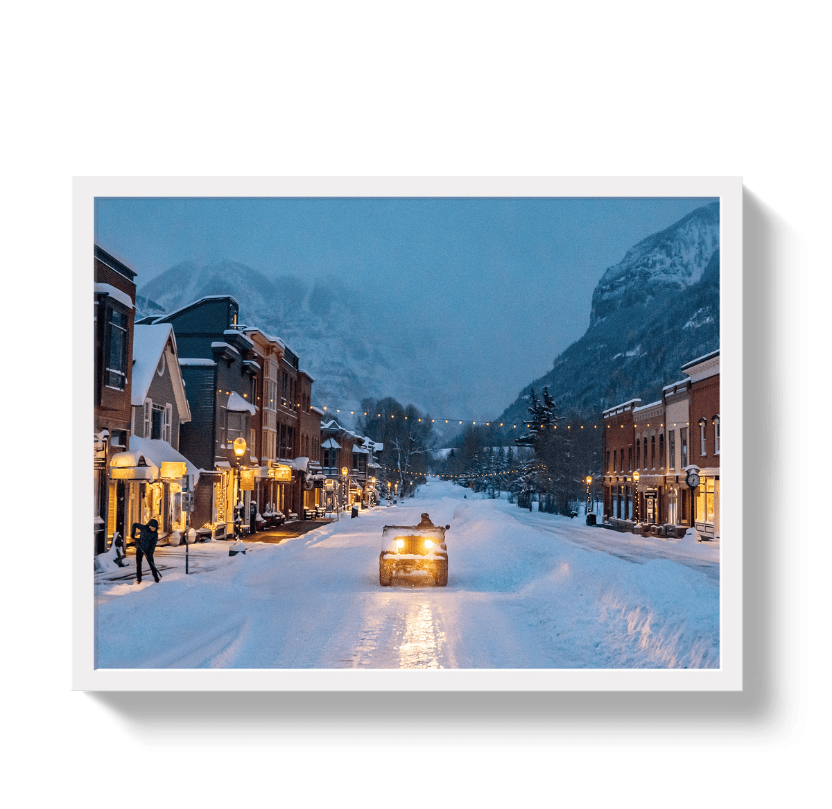 Johnny Vacay White / 11x14 / Full Bleed Telluride Ride