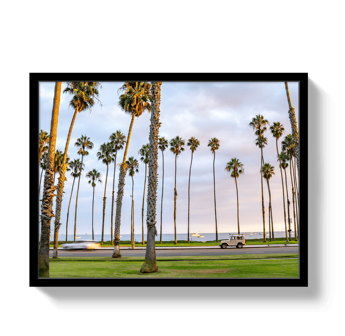 Johnny Vacay Black / 11x14 / Full Bleed Santa Barbara FJ