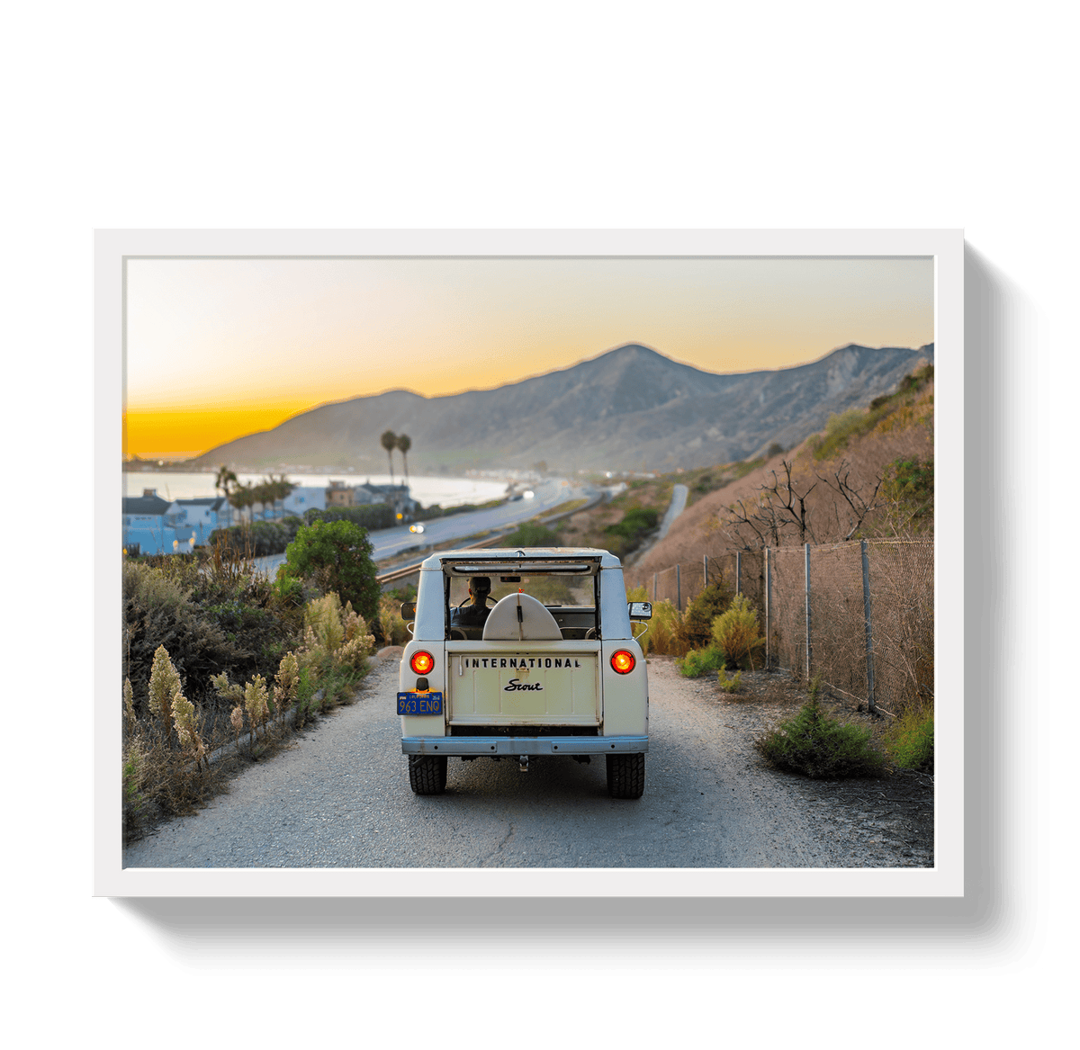 Johnny Vacay White / 11x14 / Full Bleed Sunset Scout