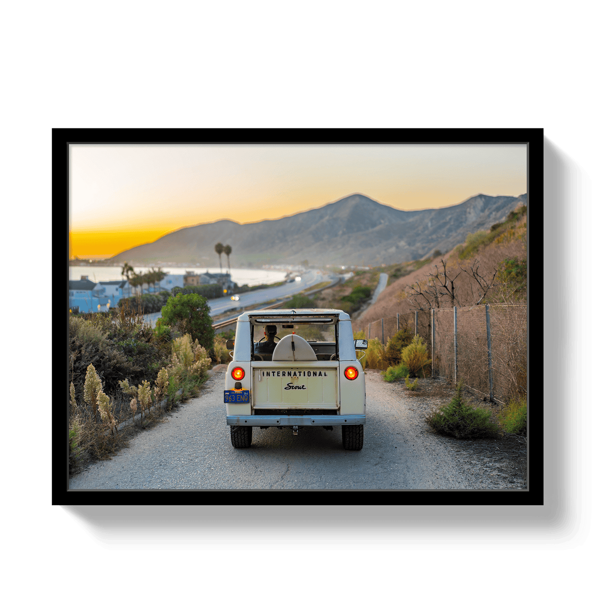 Johnny Vacay Black / 11x14 / Full Bleed Sunset Scout