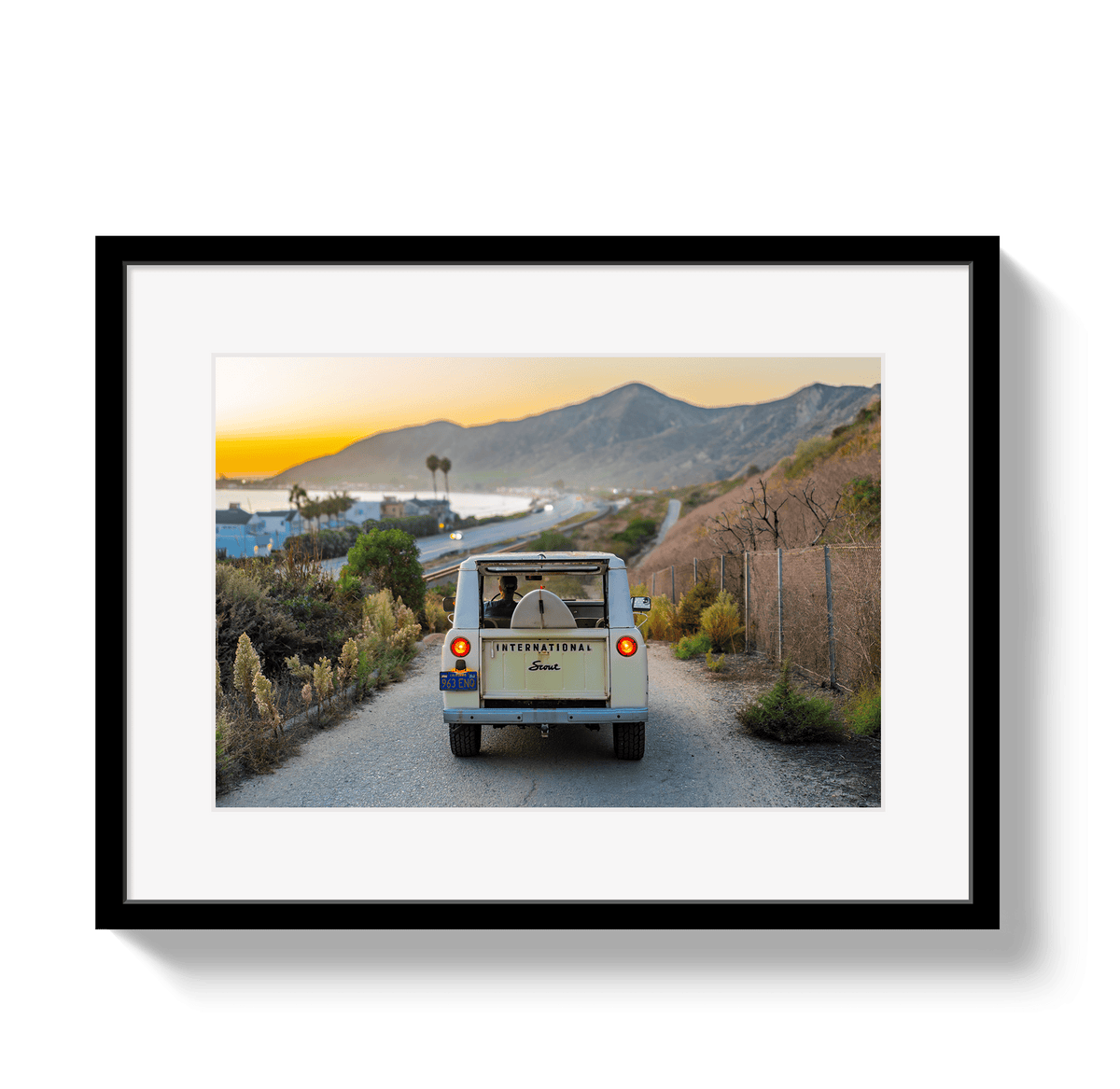 Johnny Vacay Black / 11x14 / Border Sunset Scout