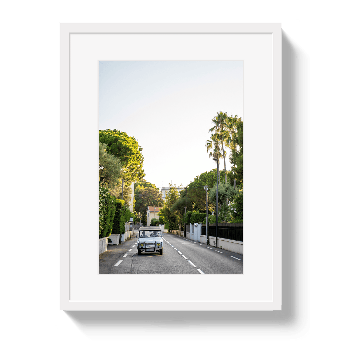 Johnny Vacay White / 11x14 / Border Antibes Joy Ride