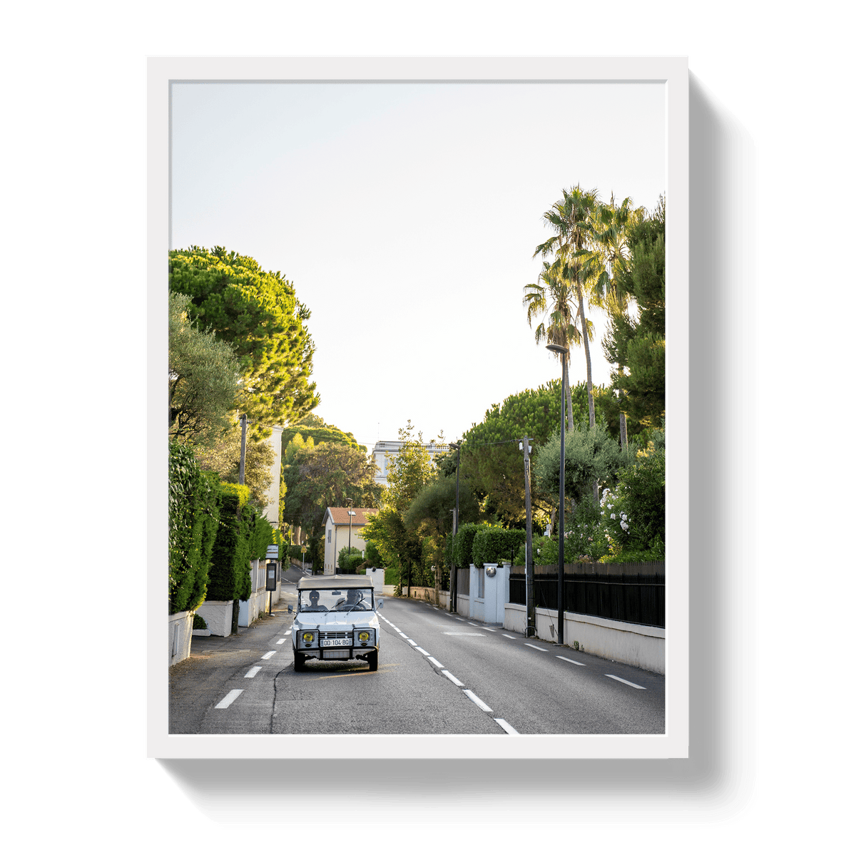 Johnny Vacay White / 11x14 / Full Bleed Antibes Joy Ride