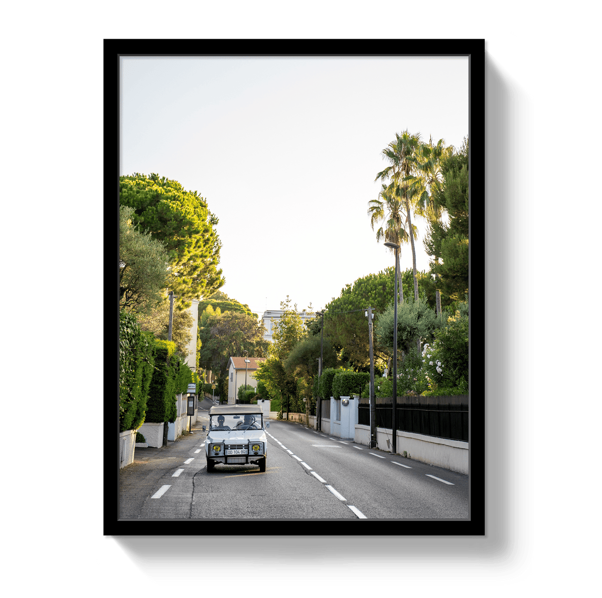 Johnny Vacay Black / 11x14 / Full Bleed Antibes Joy Ride