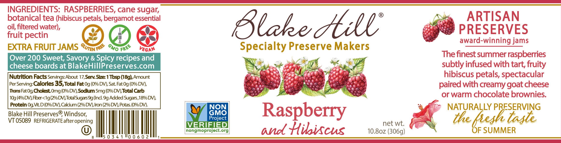 Blake Hill Preserves jam Raspberry Hibiscus Preserve