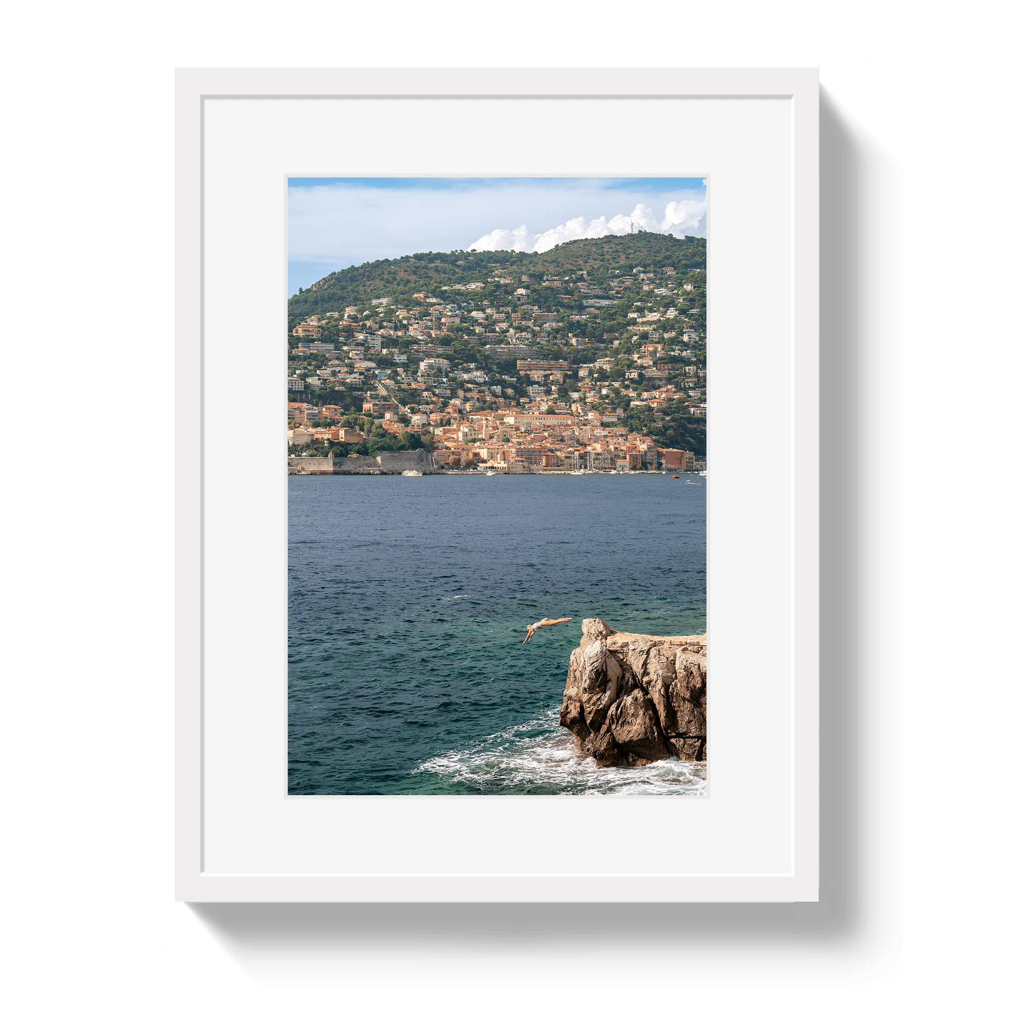 Johnny Vacay White / 11x14 / Border Mediterranean Dive