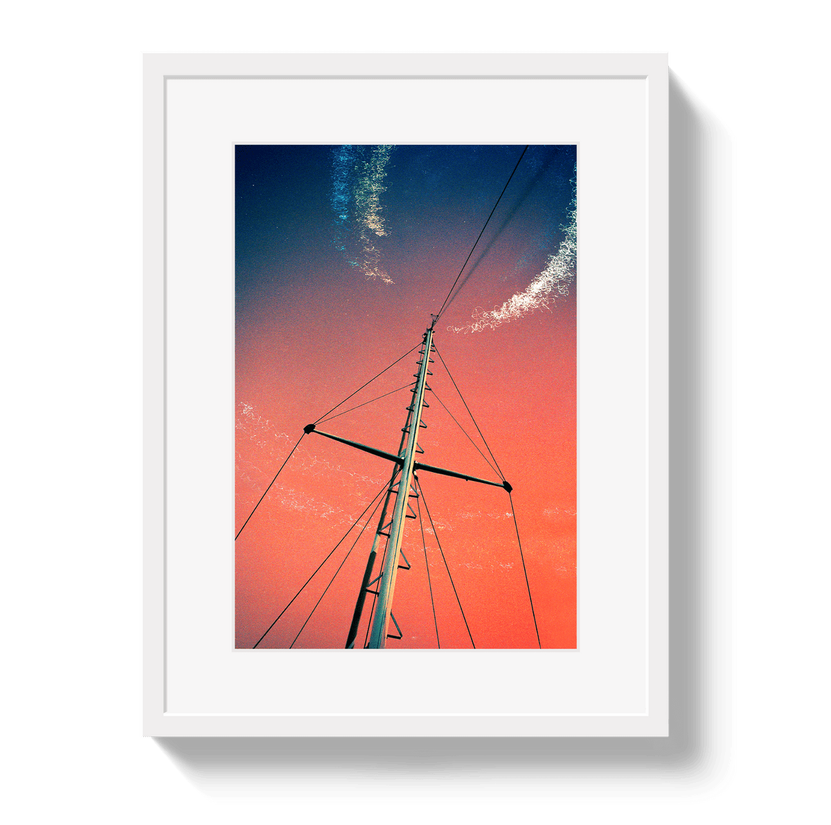 Johnny Vacay White / 11x14 / Border Midnight Mast