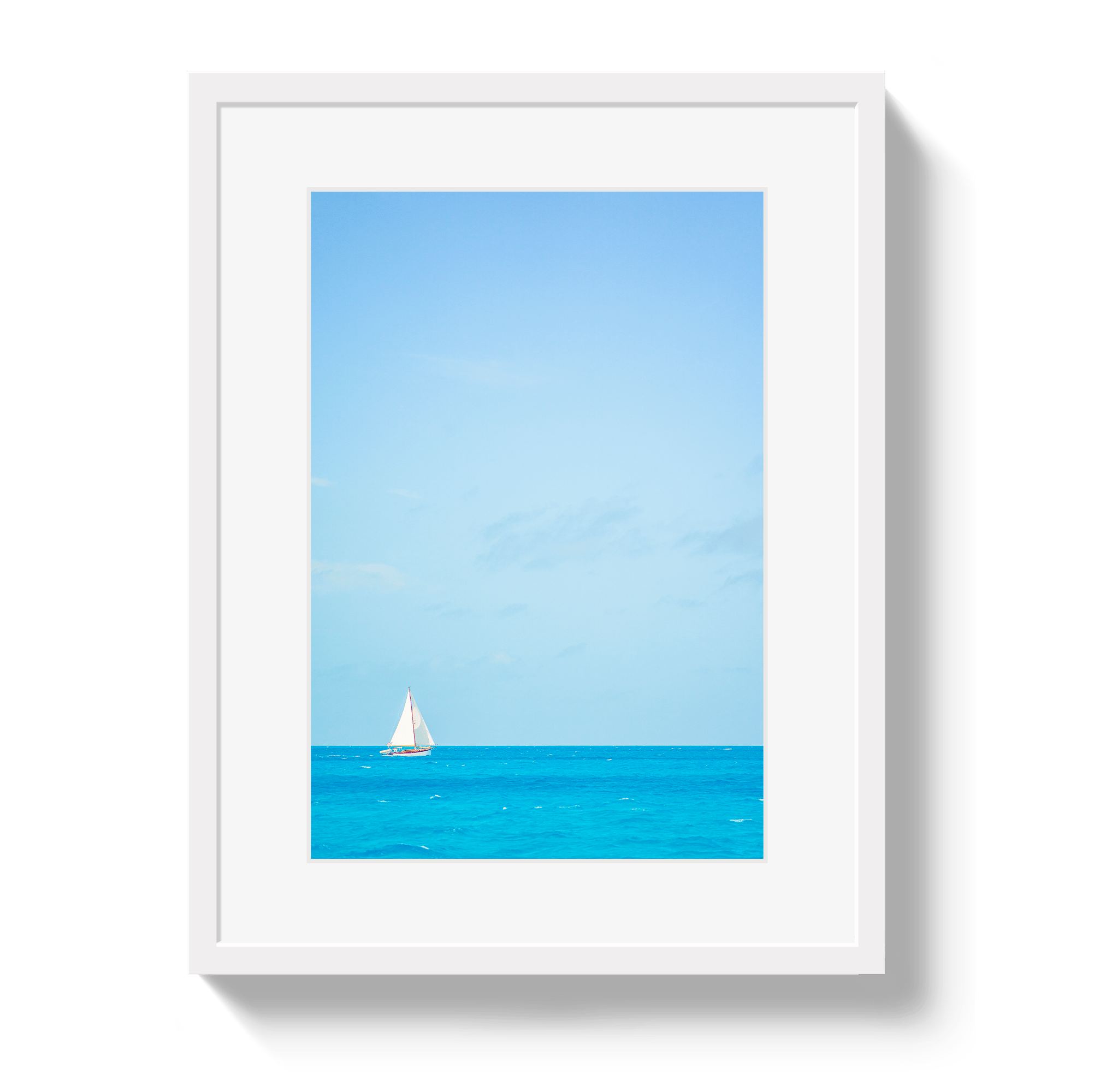 Johnny Vacay White / 11x14 / Matte Bahama Breeze