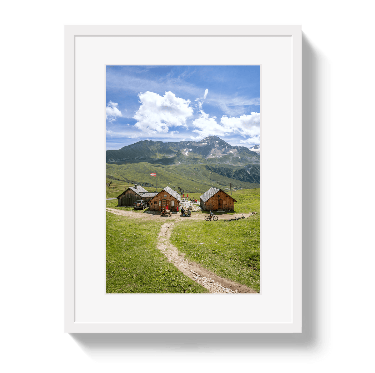 Johnny Vacay White / 11x14 / Border Summer in Chamonix