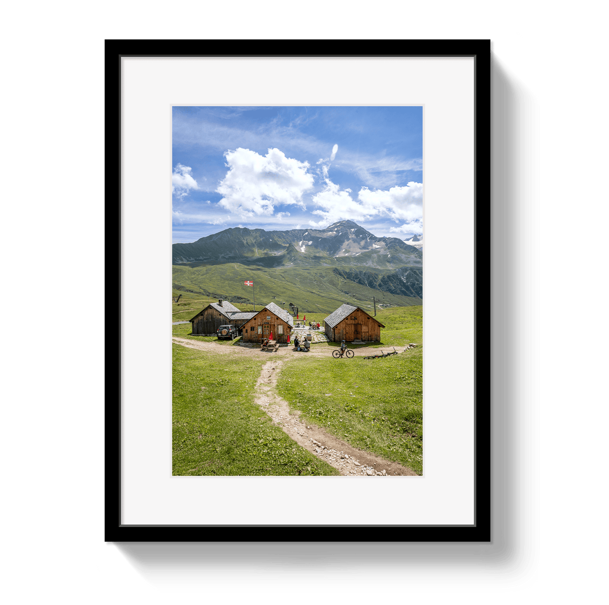 Johnny Vacay Black / 11x14 / Border Summer in Chamonix