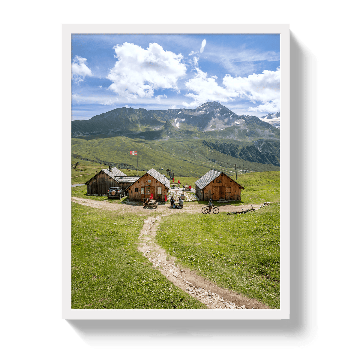Johnny Vacay White / 11x14 / Full Bleed Summer in Chamonix