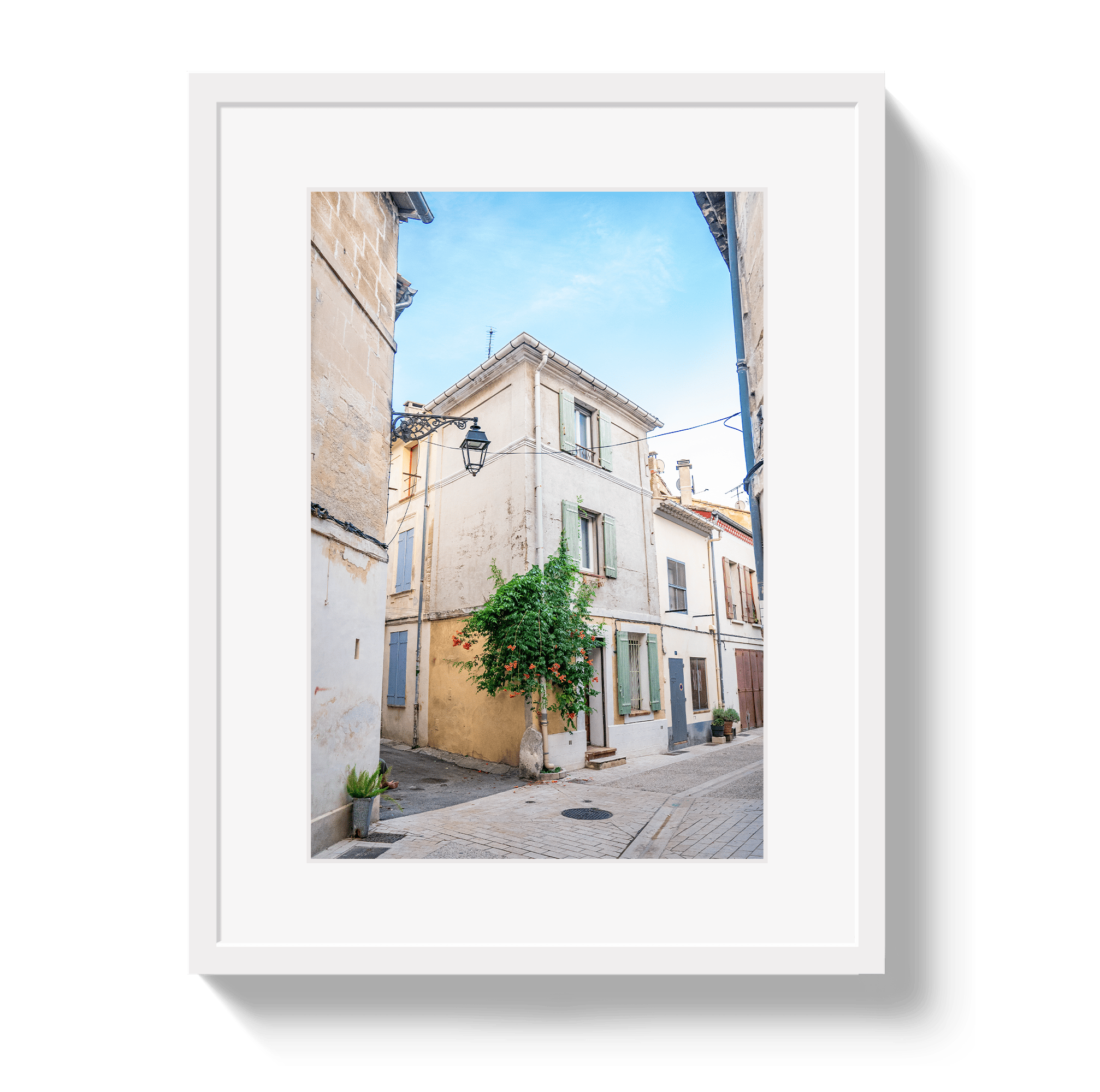 Johnny Vacay White / 11x14 / Matte French Stroll