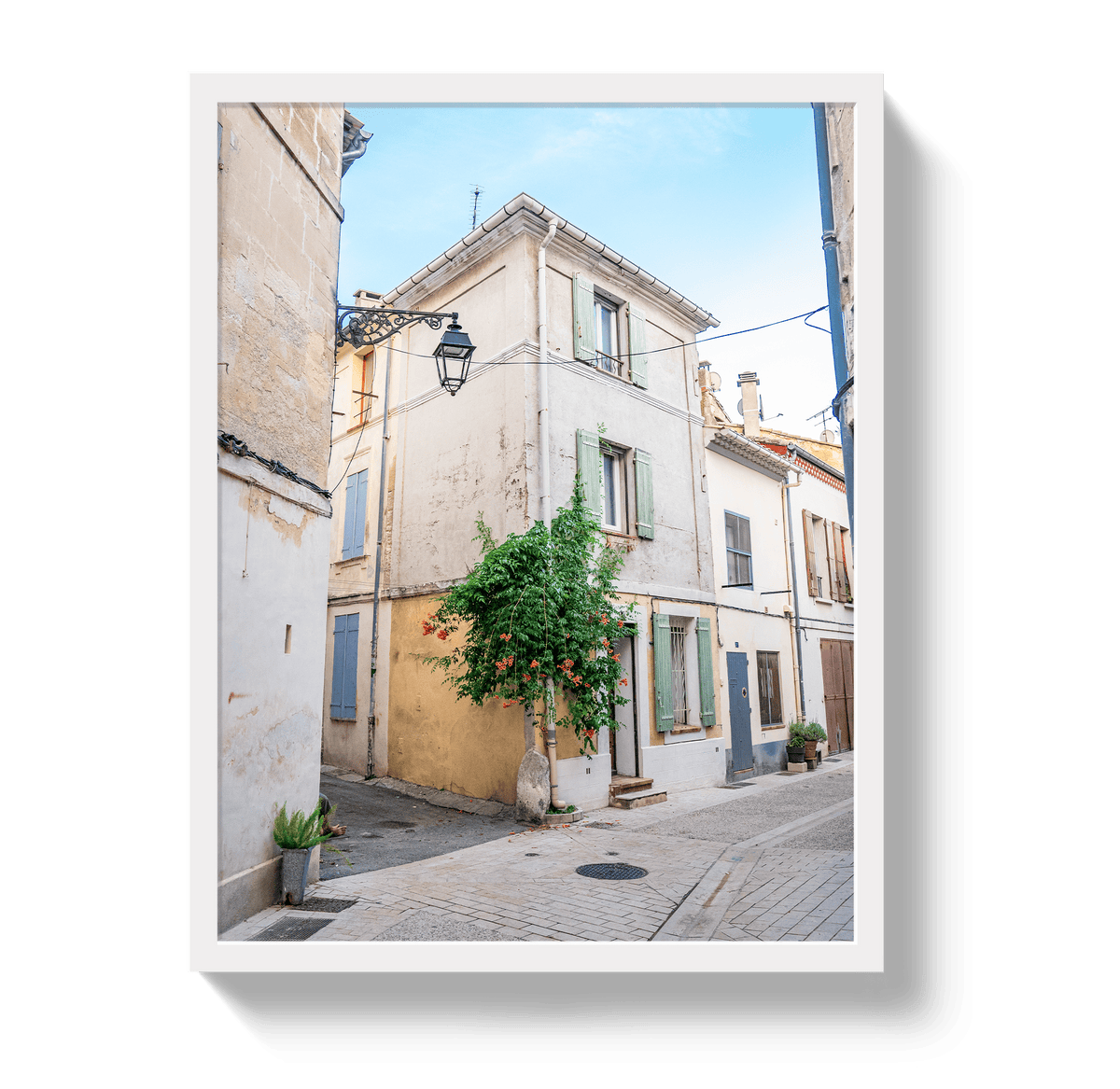 Johnny Vacay White / 11x14 / Full Bleed French Stroll