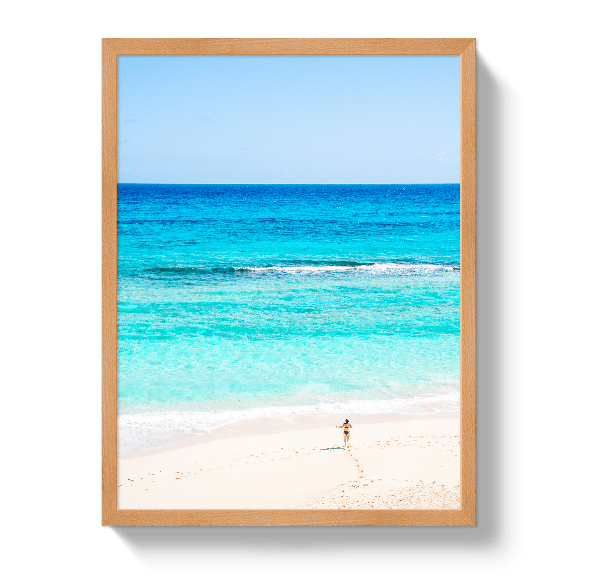 Johnny Vacay Oak / 11x14 / Full Bleed Aqua Dip