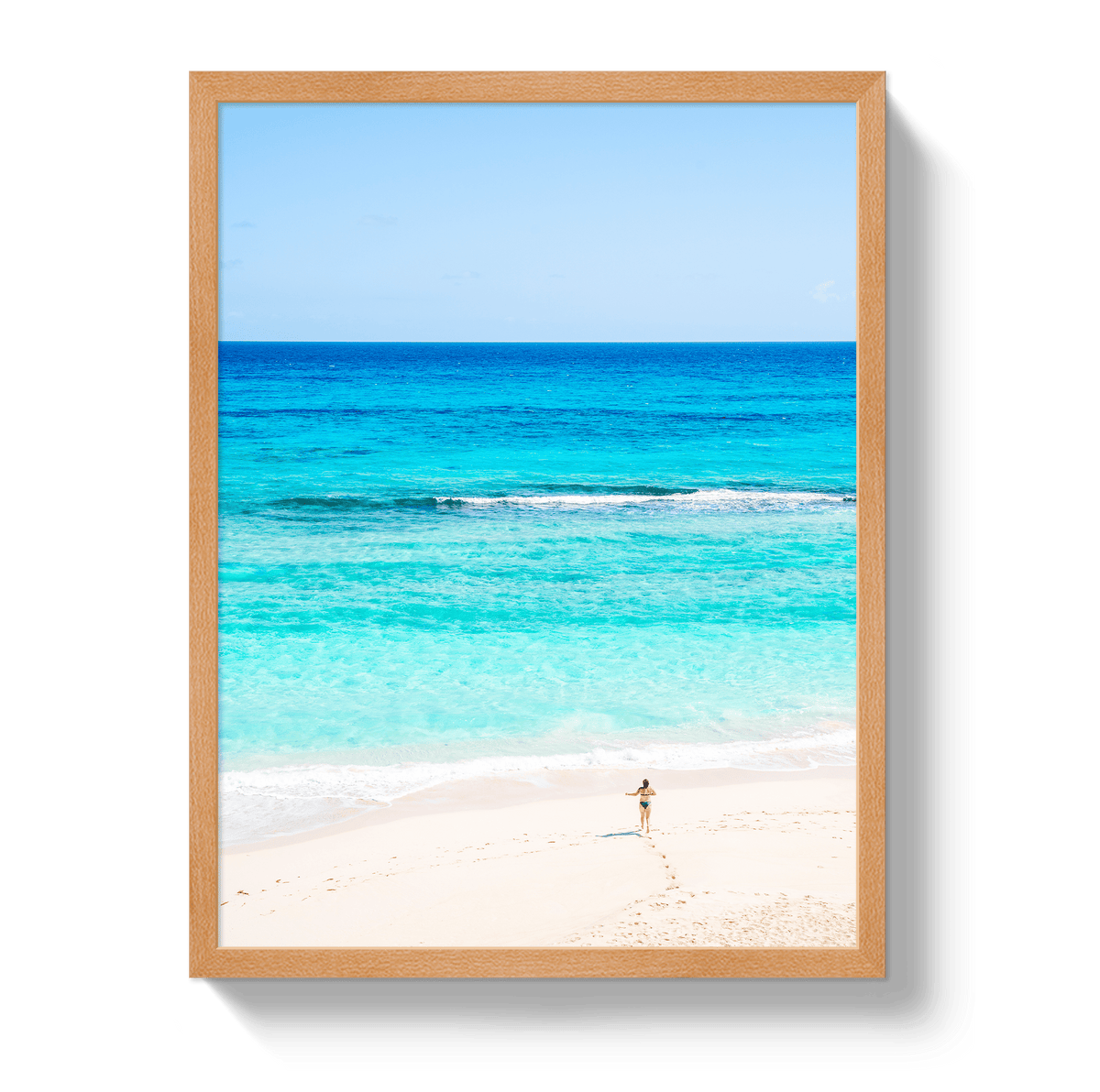 Johnny Vacay Oak / 11x14 / Full Bleed Aqua Dip