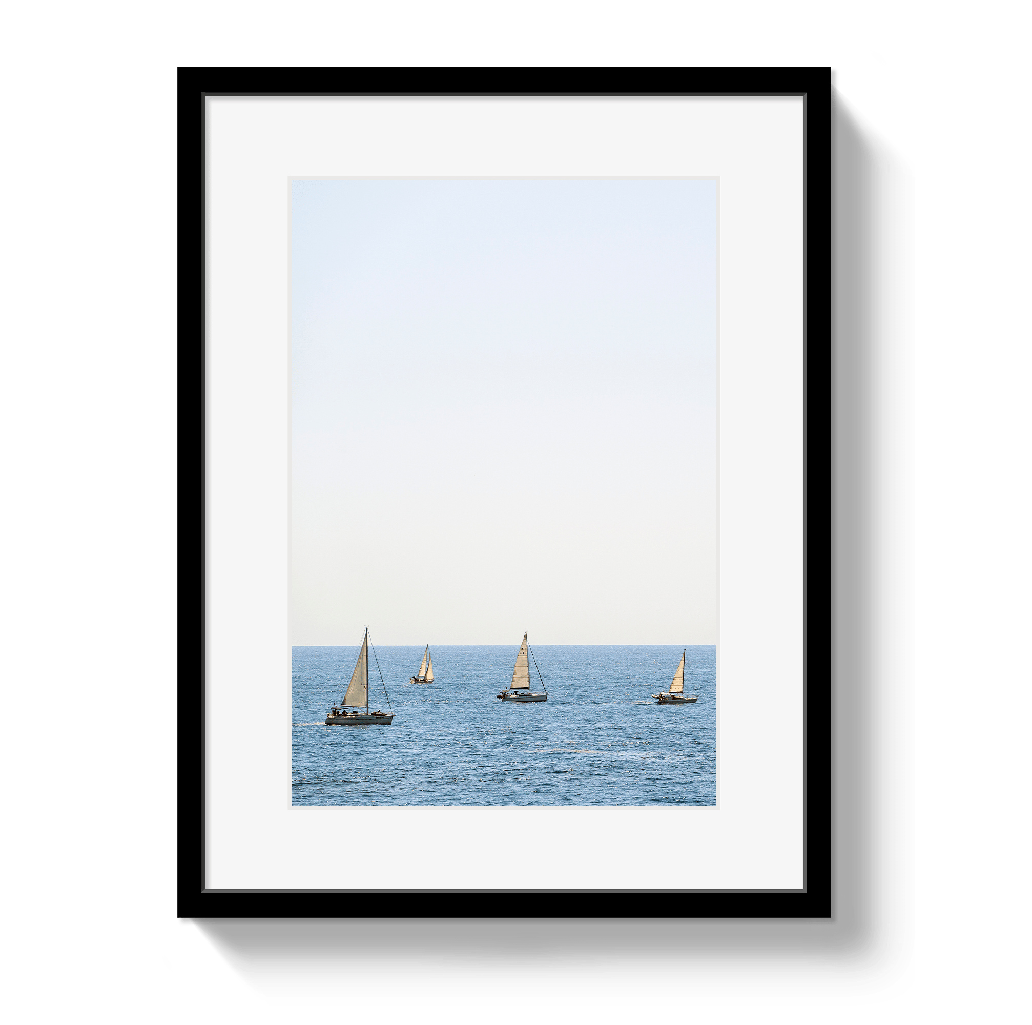 Johnny Vacay Black / 11x14 / Border French Sails