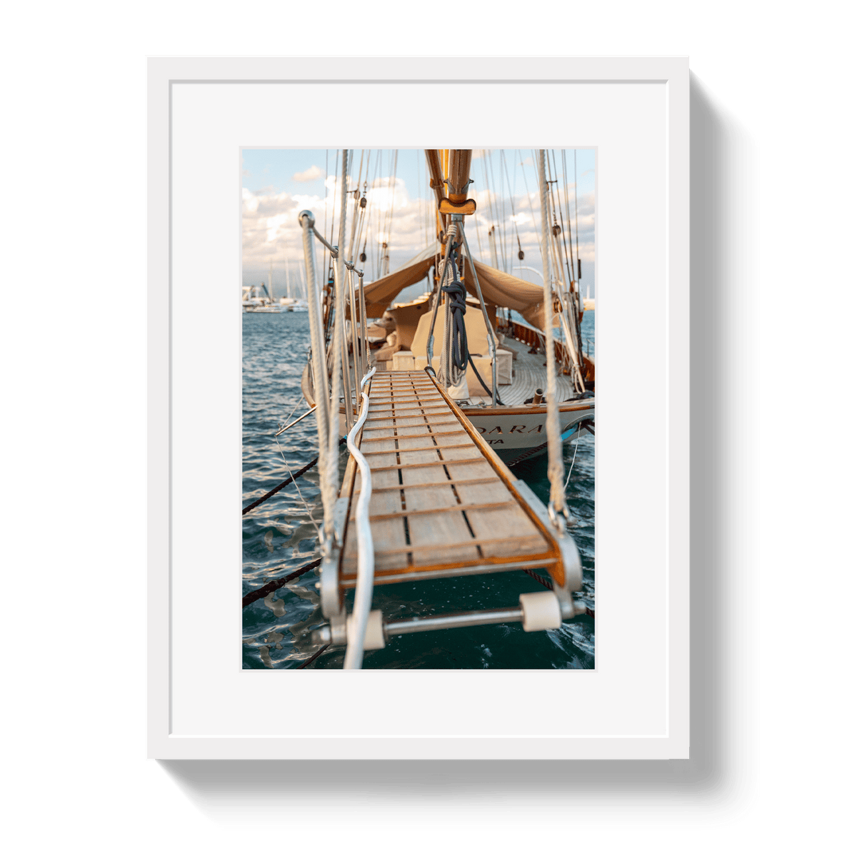 Johnny Vacay White / 11x14 / Border Welcome Aboard