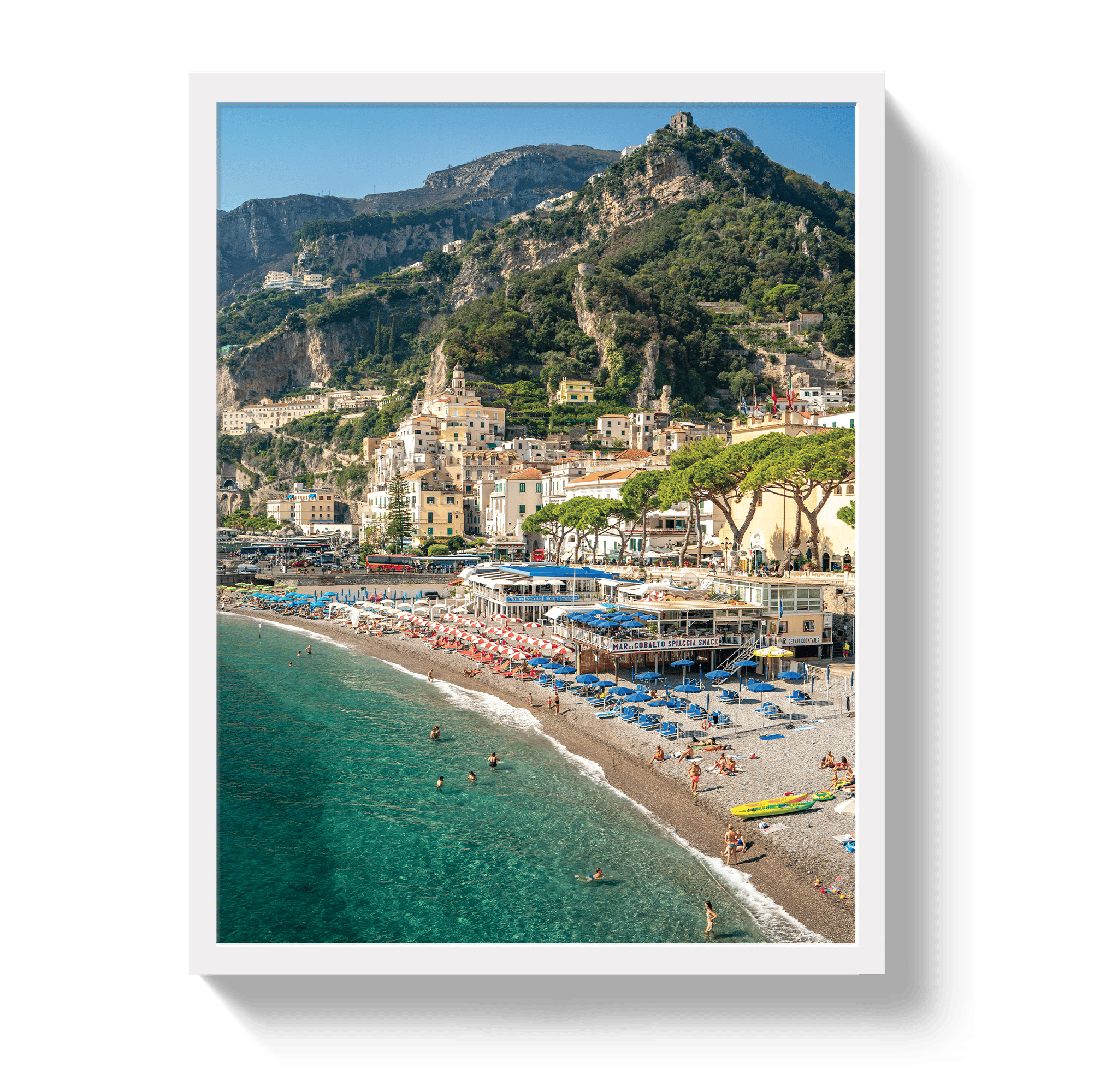Johnny Vacay White / 11x14 / Full Bleed Amalfi Dreaming