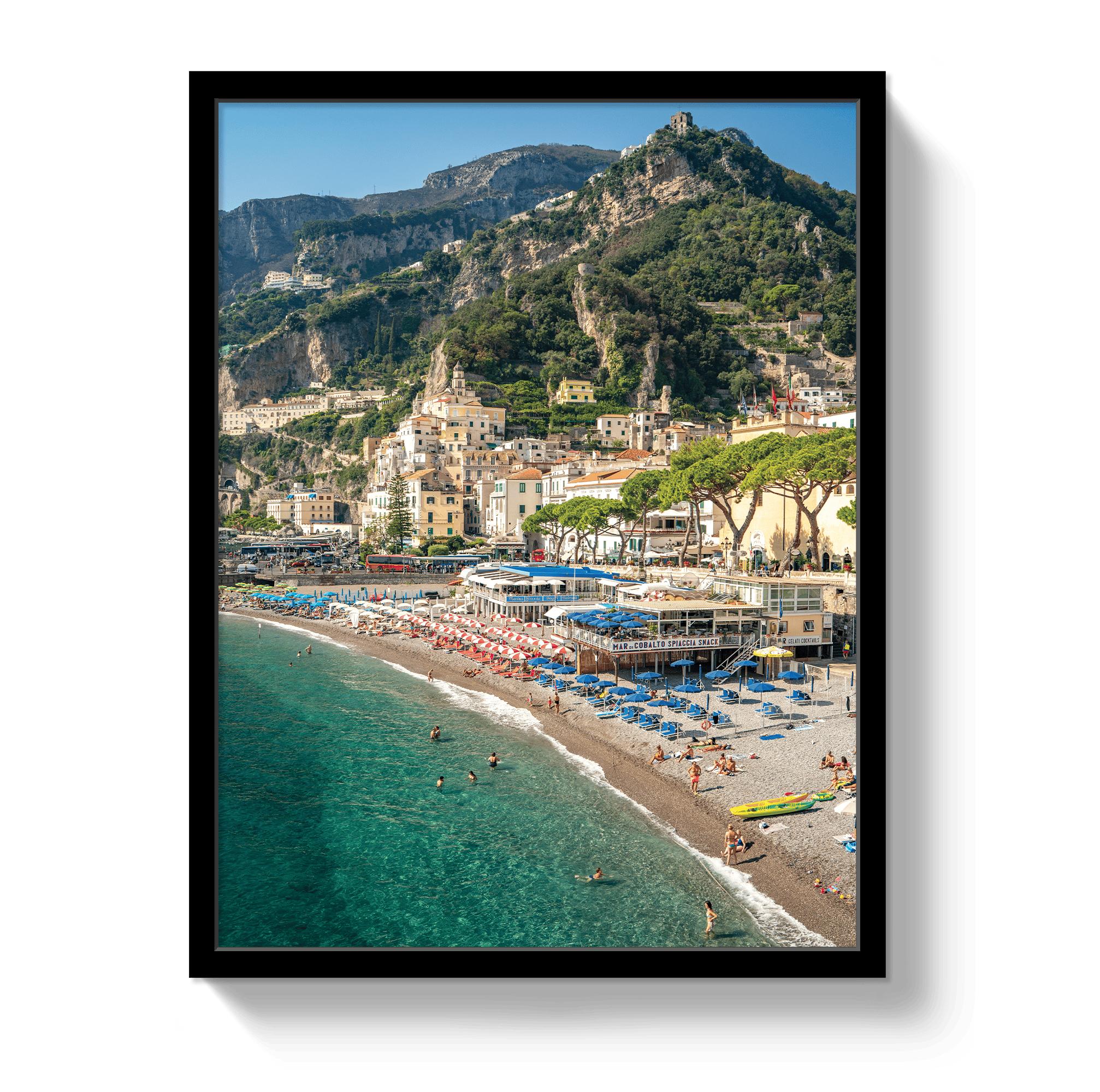 Johnny Vacay Black / 11x14 / Full Bleed Amalfi Dreaming