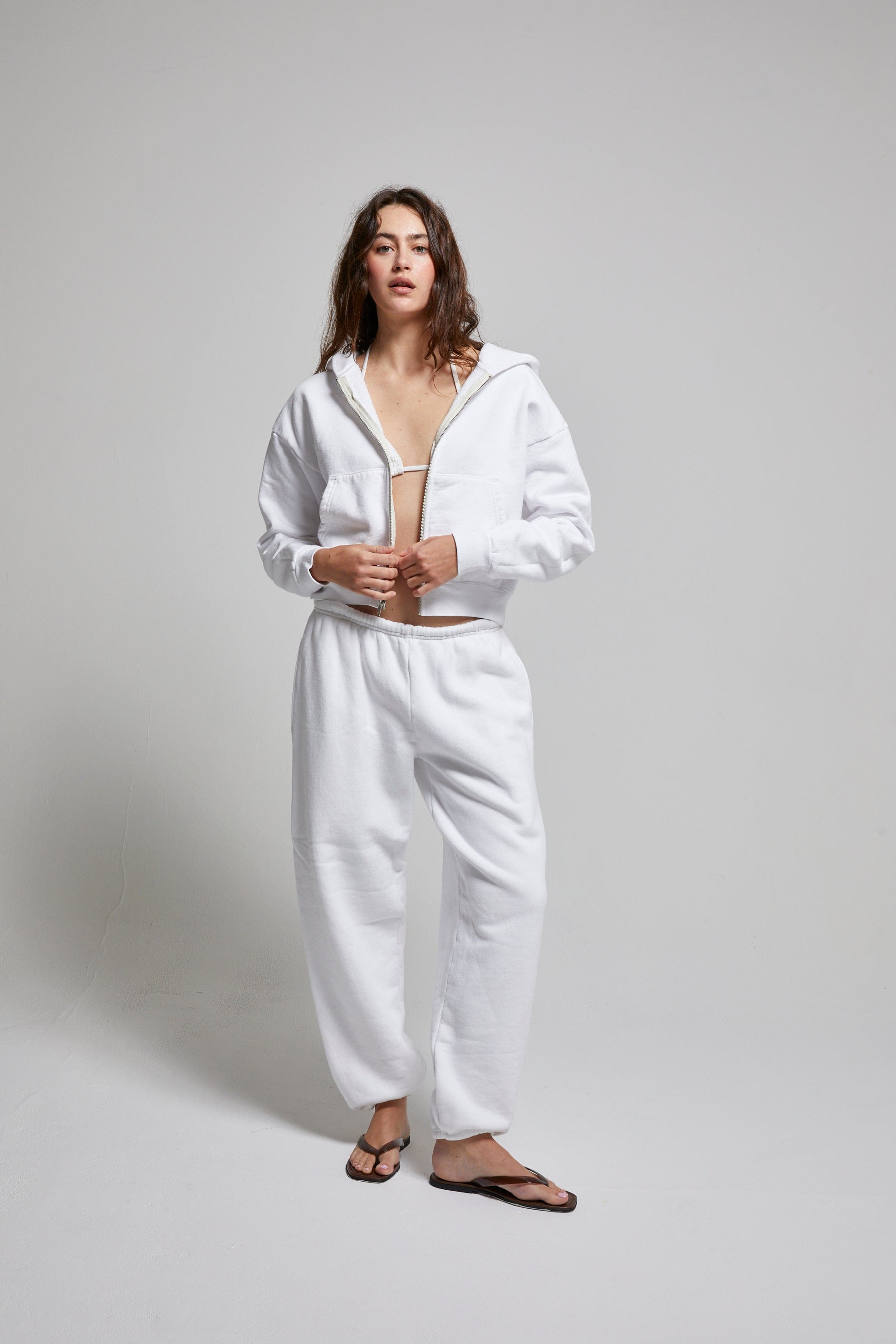 Rosie Cropped Zip-Up Hoodie - My American Goods