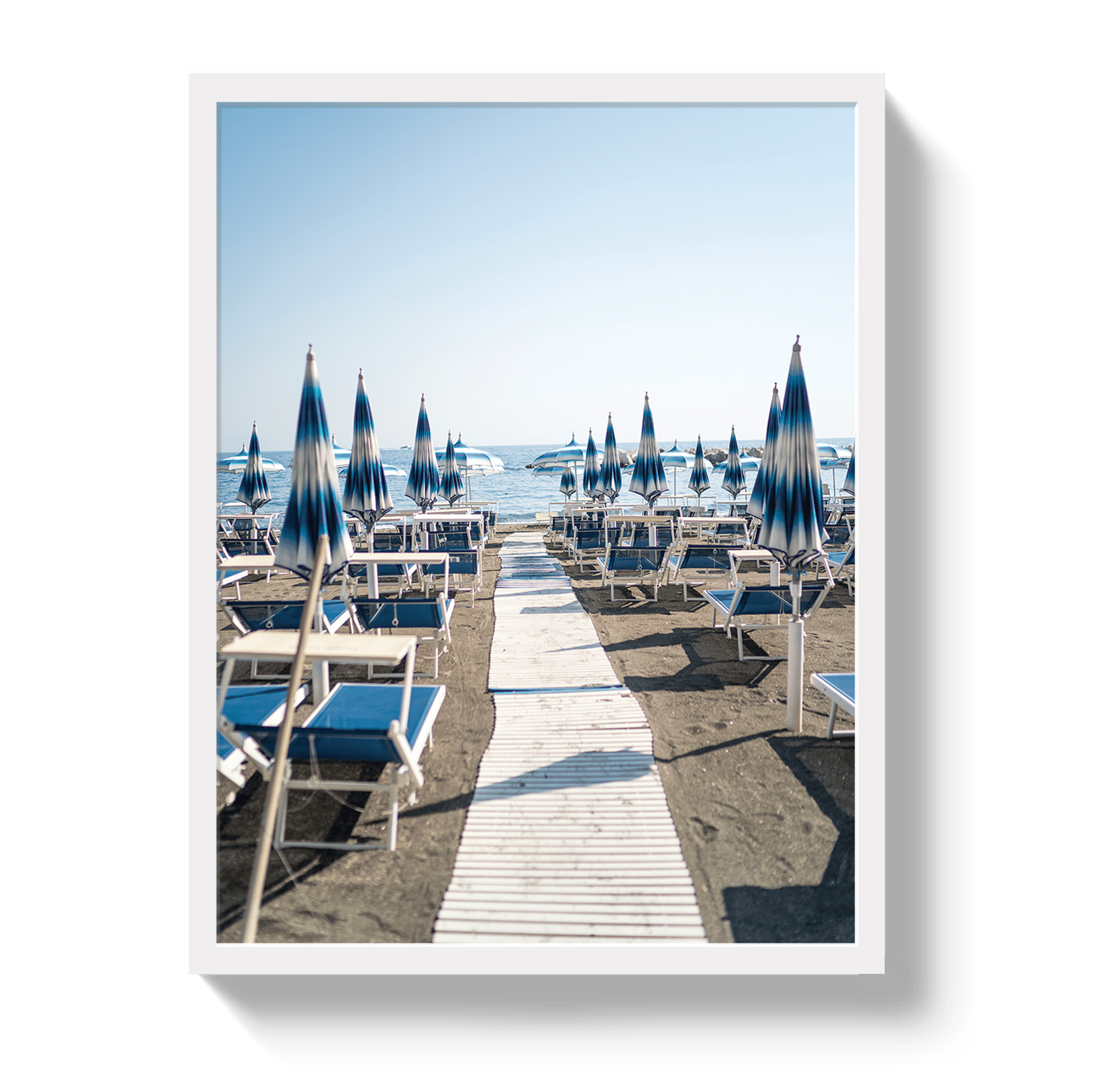 Johnny Vacay White / 11x14 / Full Bleed Amalfi Avenue