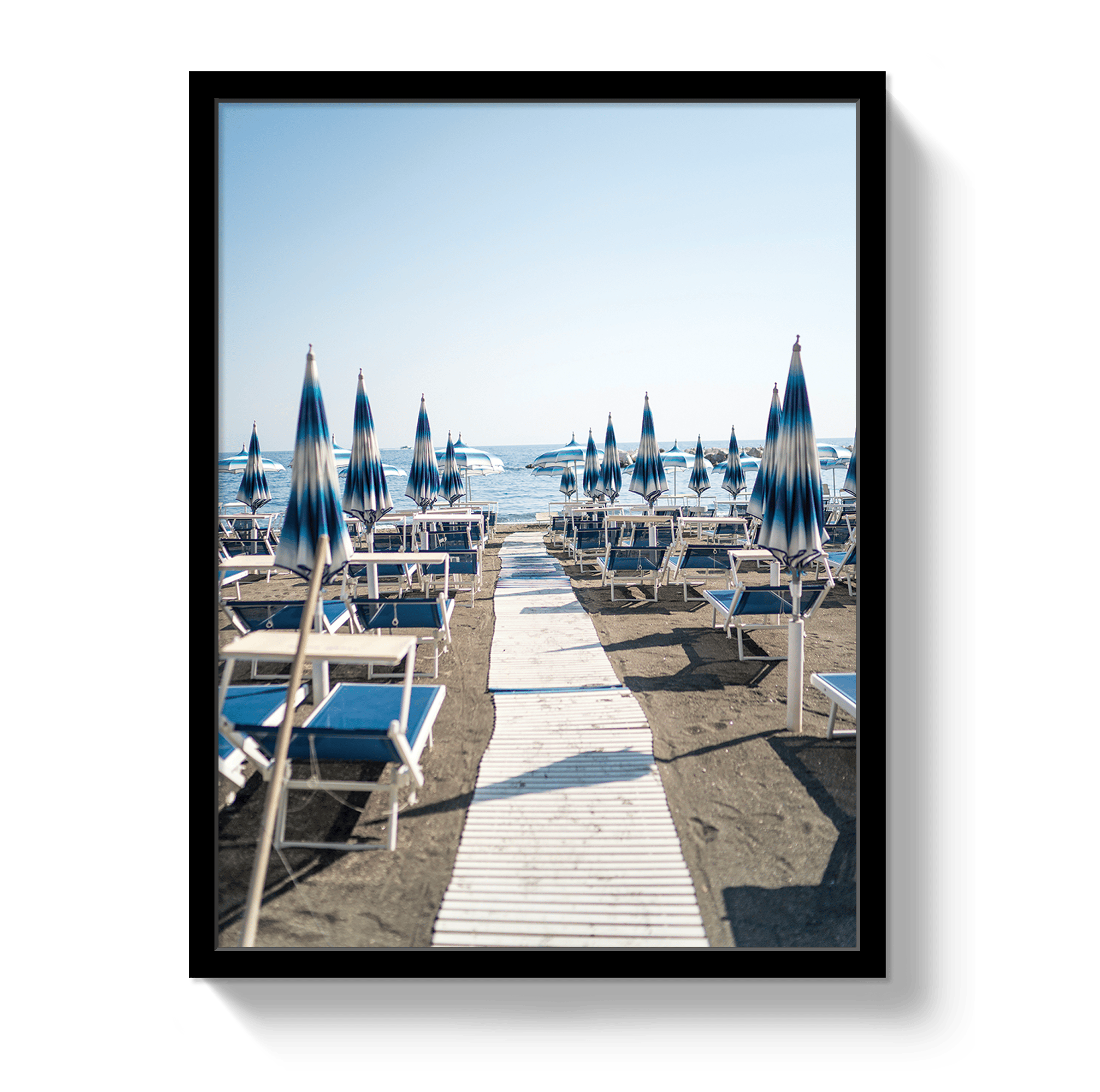 Johnny Vacay Black / 11x14 / Full Bleed Amalfi Avenue