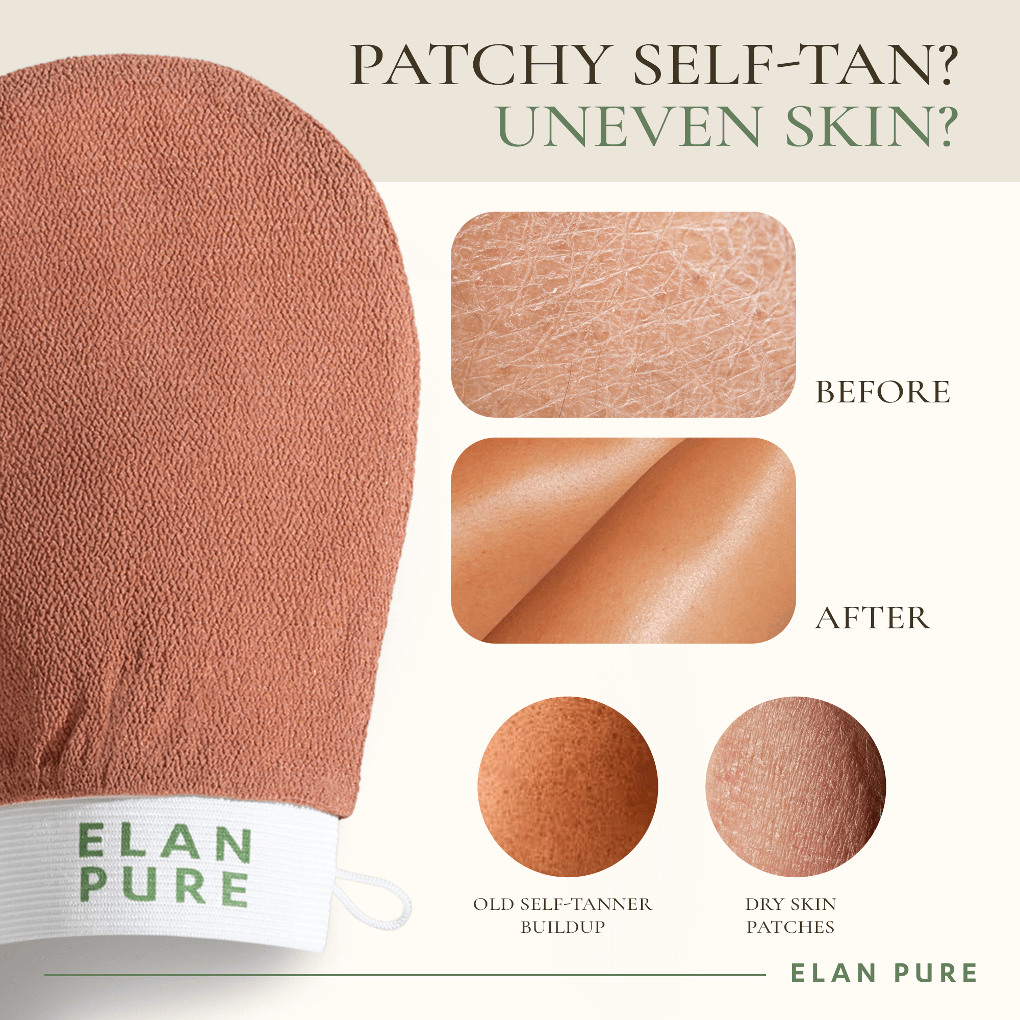 Elan Pure Self-Tanning Products Exfoliator Mitt