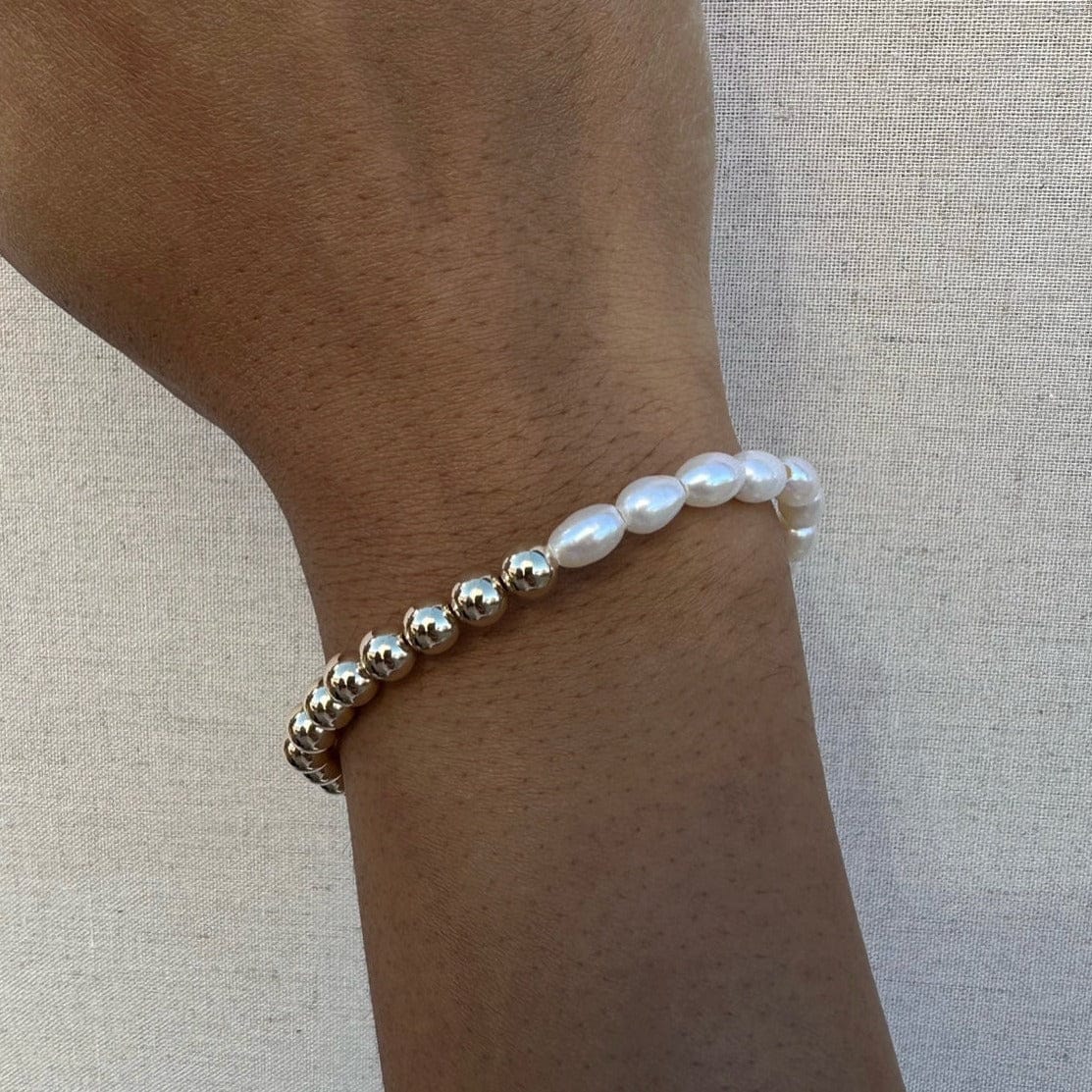 Half Pearl Half Juno Bracelet