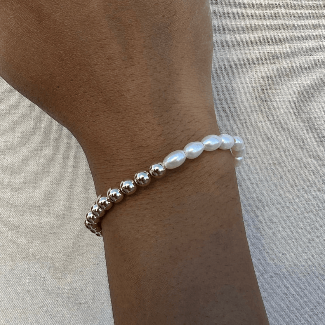 Cuffed by Nano LLC Half Pearl Half Juno Bracelet