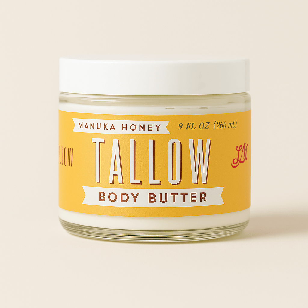 Lady May Tallow Body Cream/Lotion 9oz Manuka Honey & Rosehip Tallow Body Butter