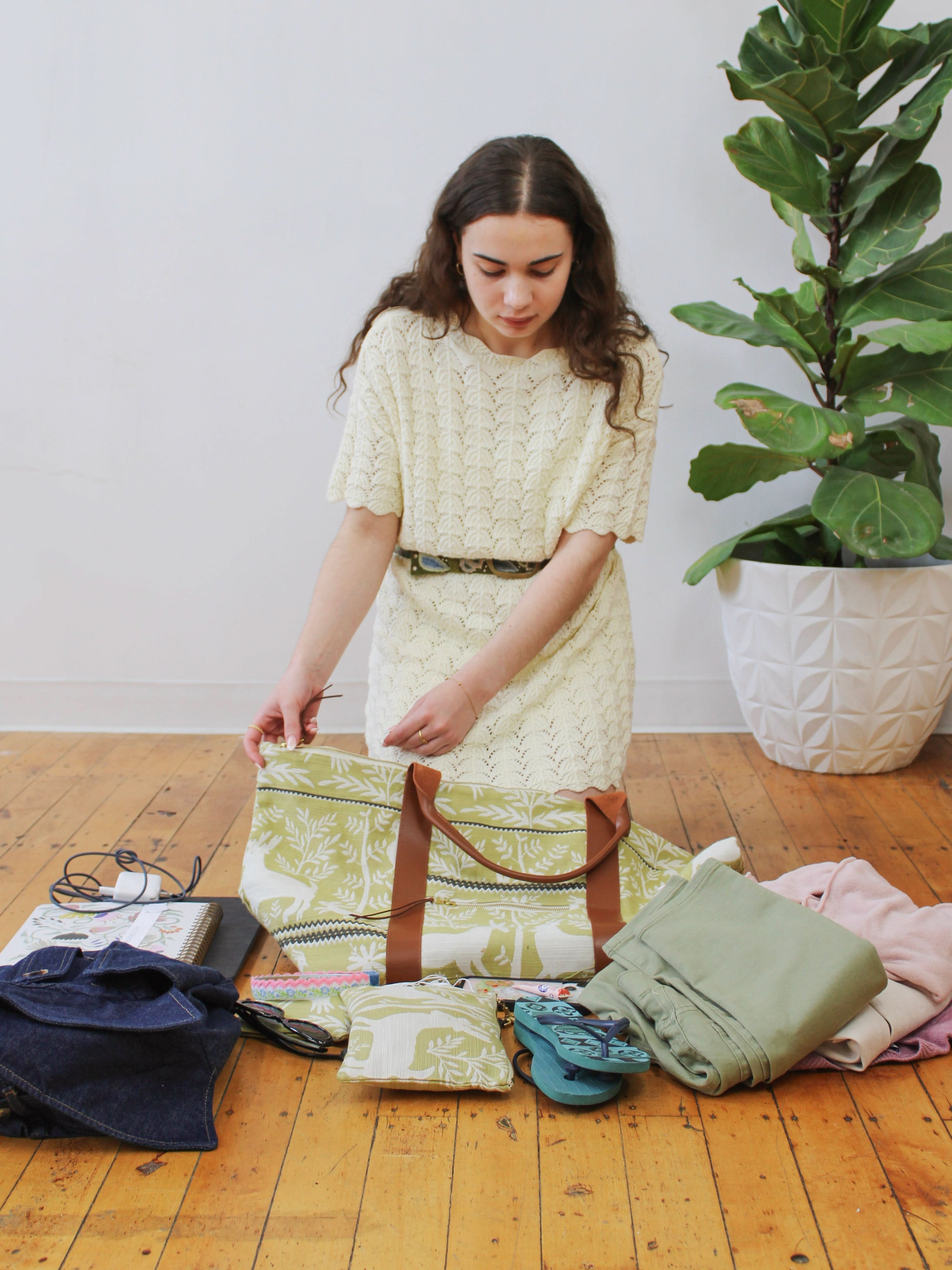 Ash & Rose travel tote Folk Life Carry On Travel Bag