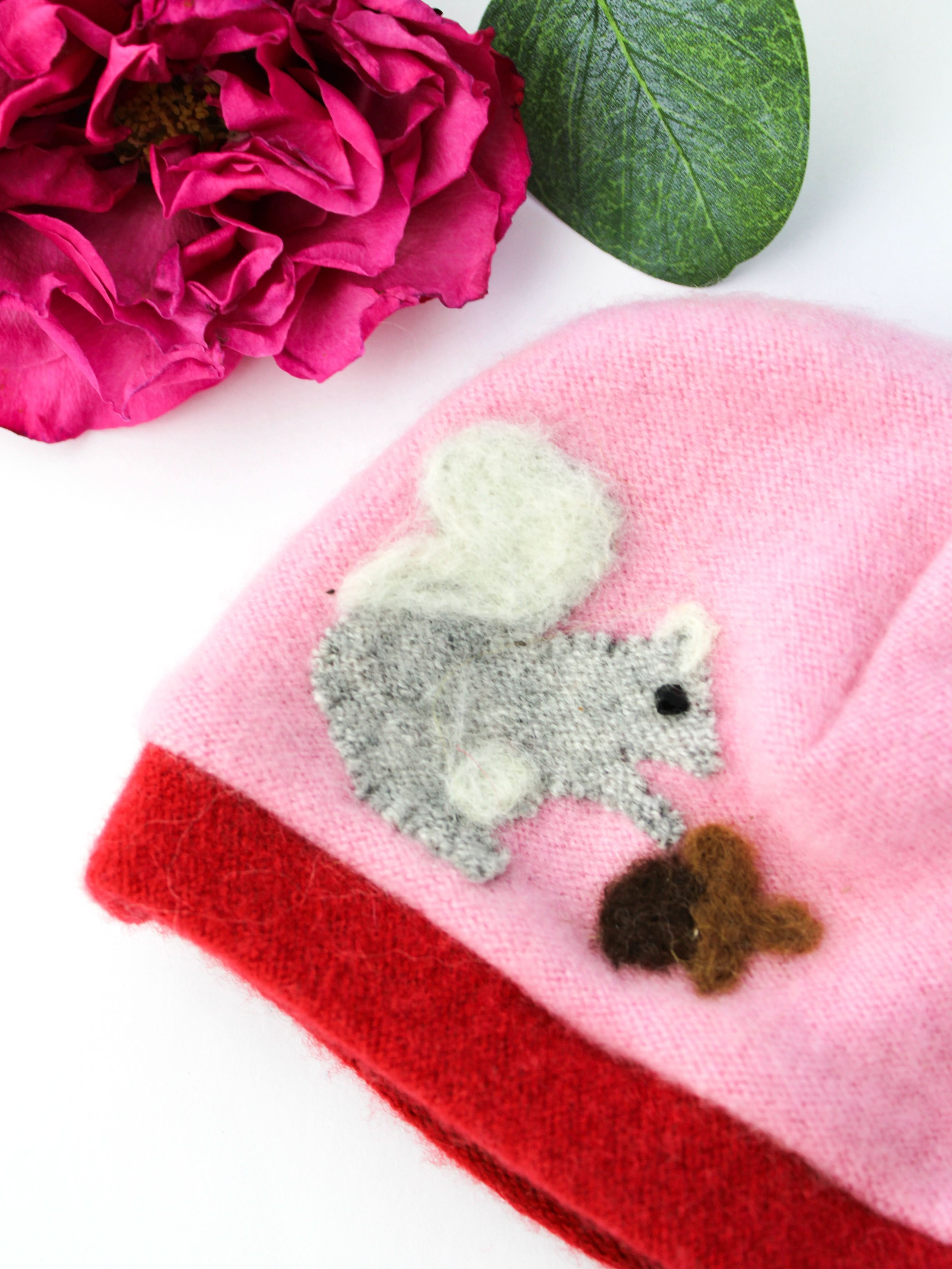 Squirrel Cashmere Hat - Newborn - My American Goods