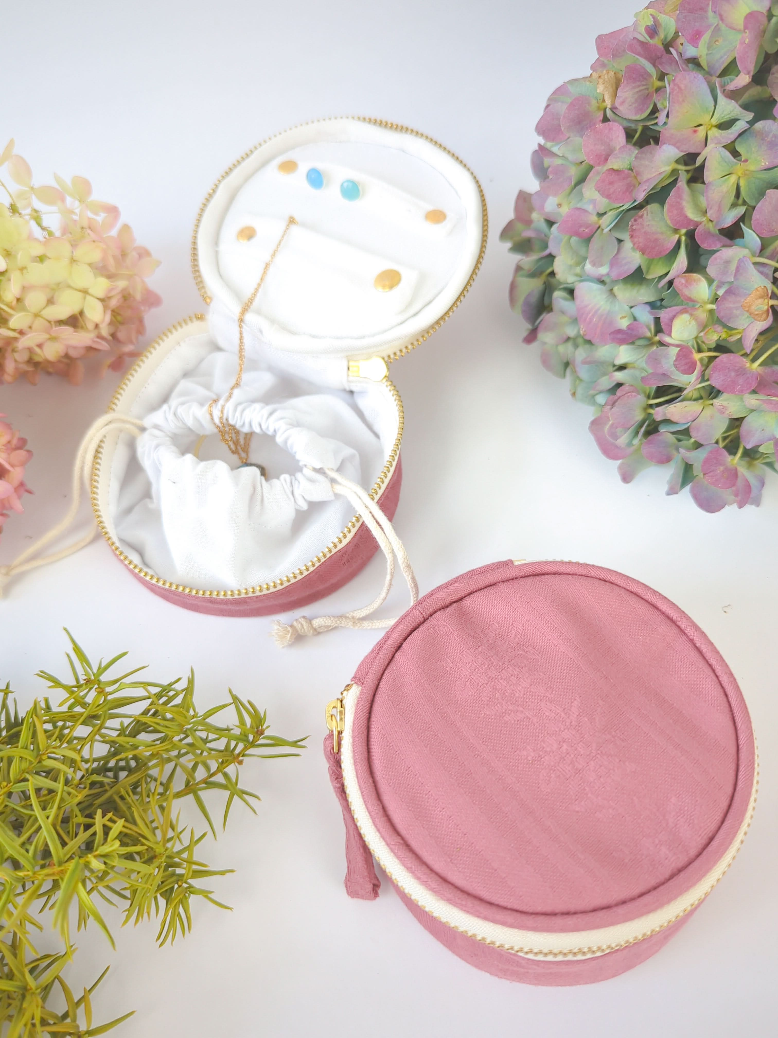 Rose Damask Jewelry Pouch - My American Goods