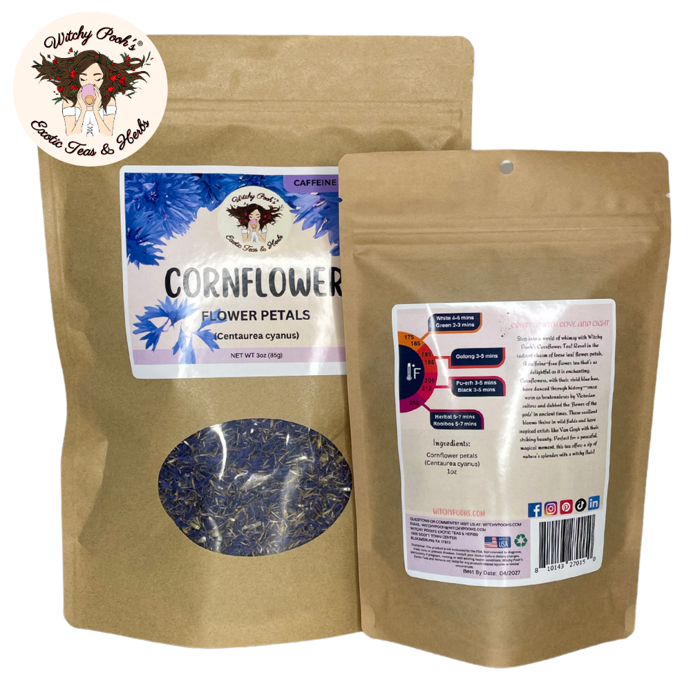 Té de pétalos de aciano de Witchy Pooh - Hojas sueltas, sin cafeína
