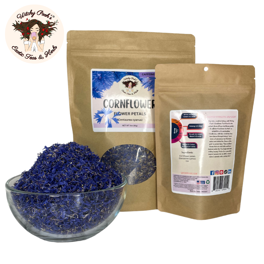 Té de pétalos de aciano de Witchy Pooh - Hojas sueltas, sin cafeína