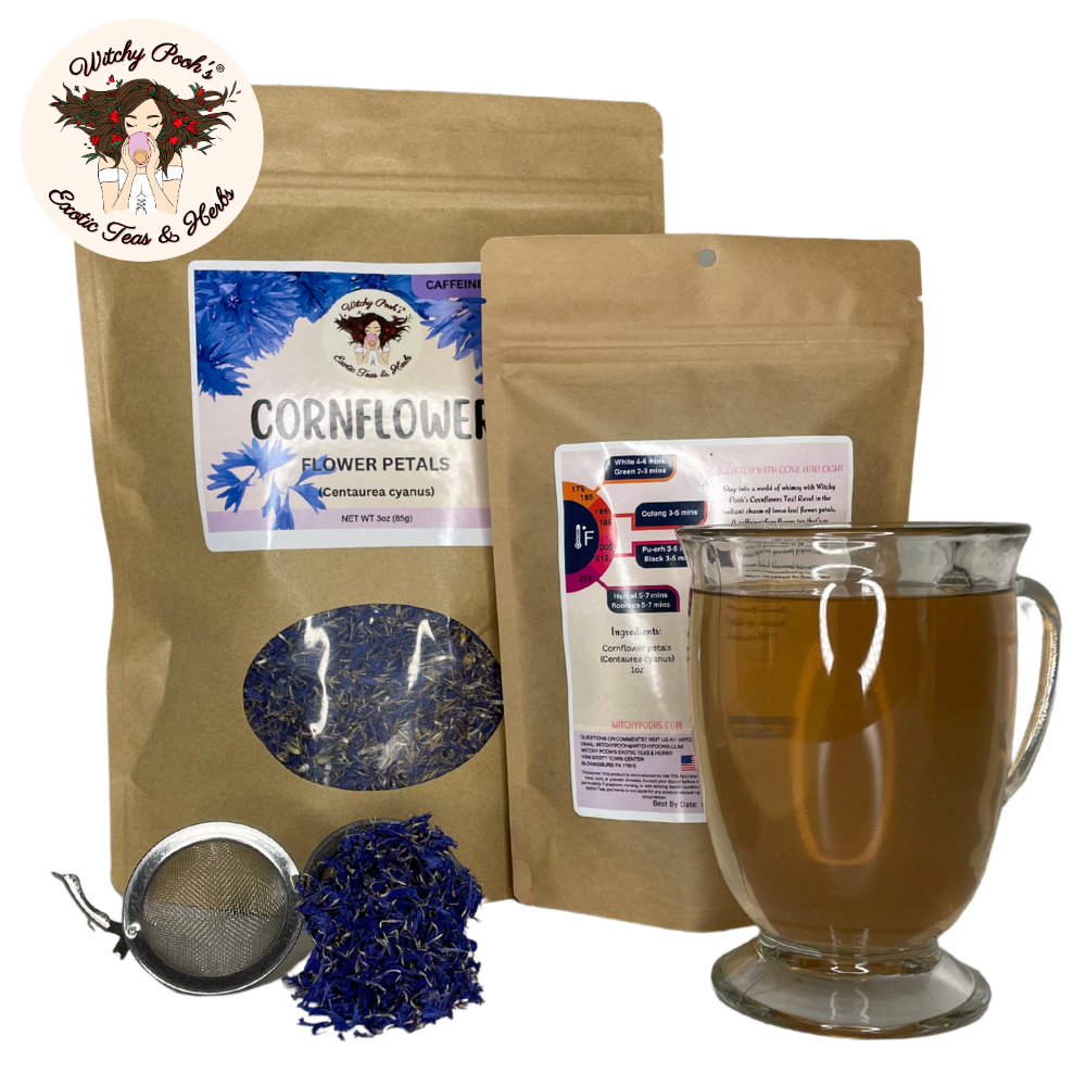 Té de pétalos de aciano de Witchy Pooh - Hojas sueltas, sin cafeína