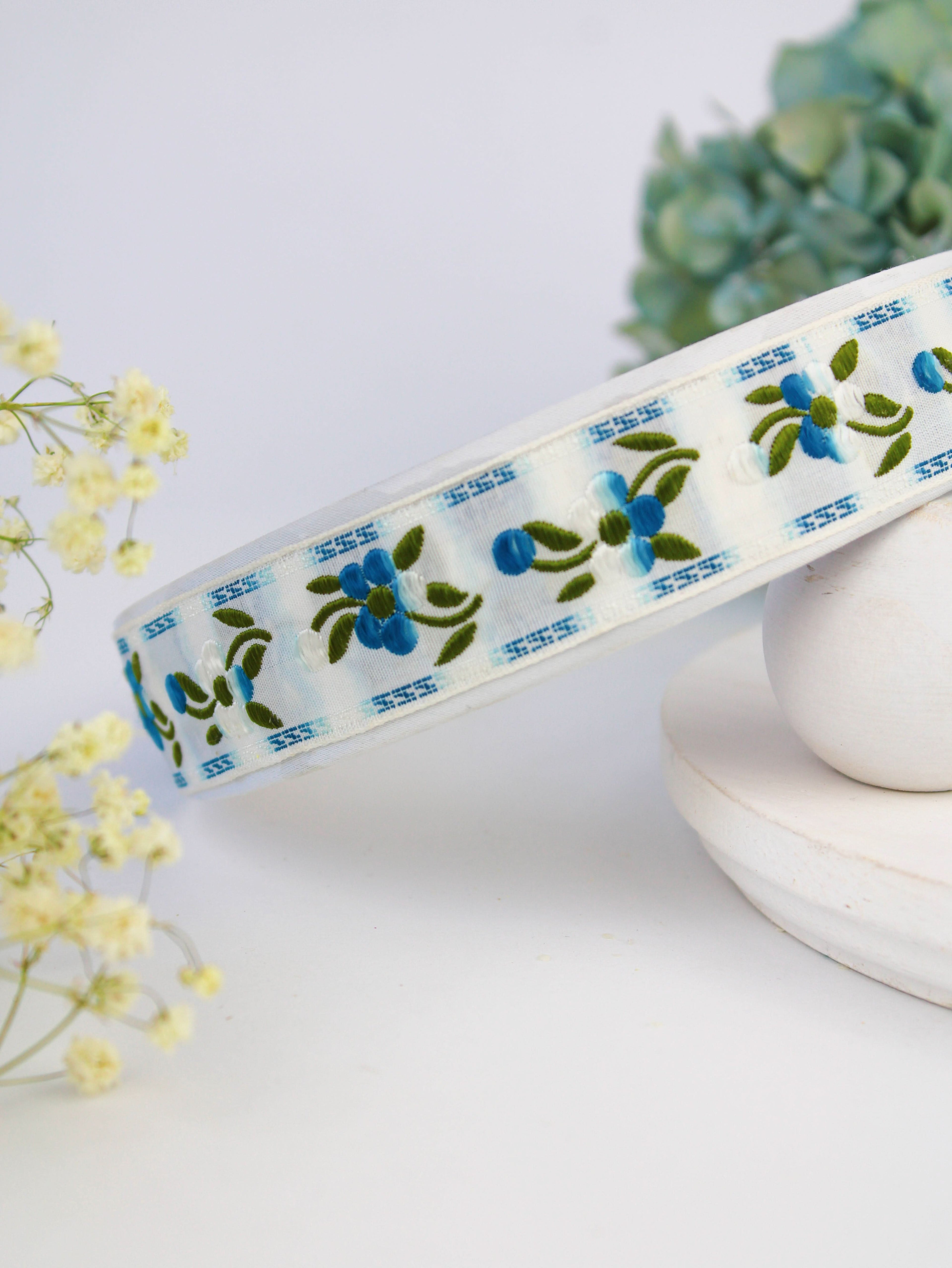 Blue Clematis Floral Headband - My American Goods