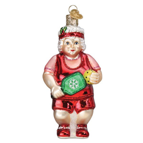 Old World Christmas 5 X 2.5 X 1.75 / 10246 Pickleball Mrs. Claus Ornament