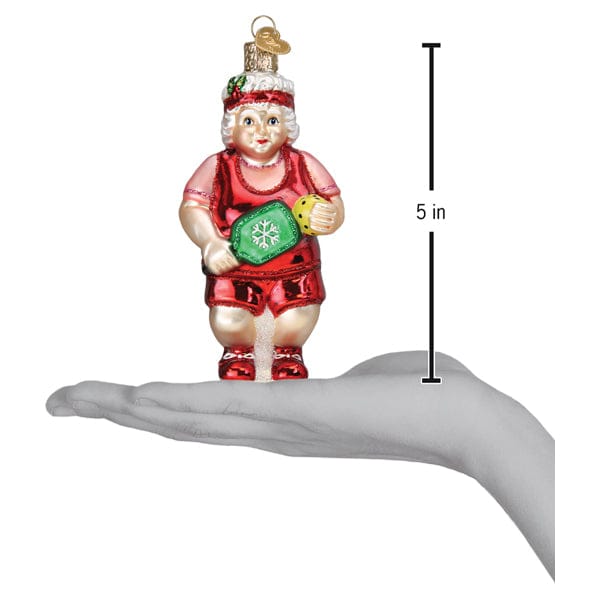 Old World Christmas 5 X 2.5 X 1.75 / 10246 Pickleball Mrs. Claus Ornament