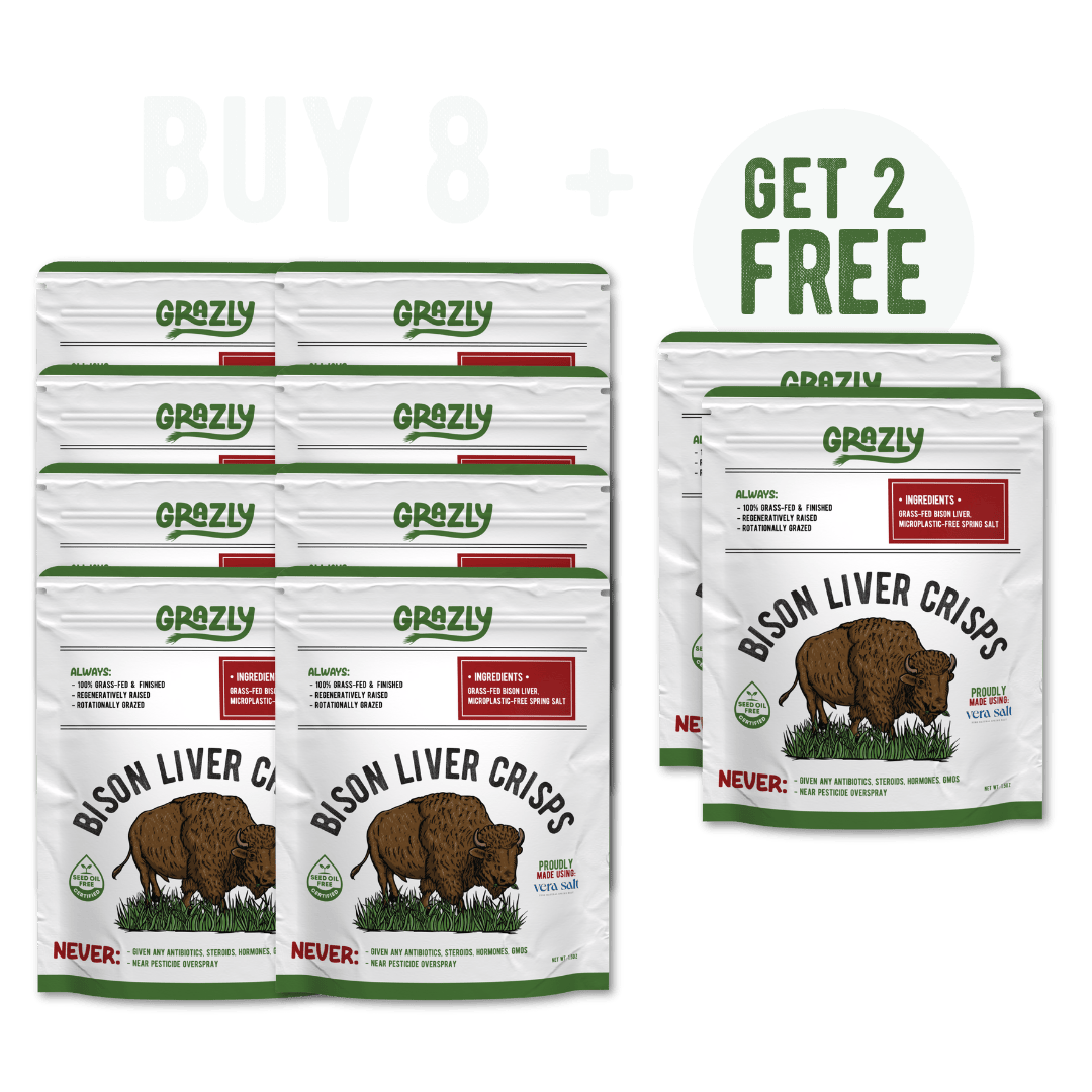 Bison Liver Crisps - 100% Grass-Fed/Finished - My American Goods