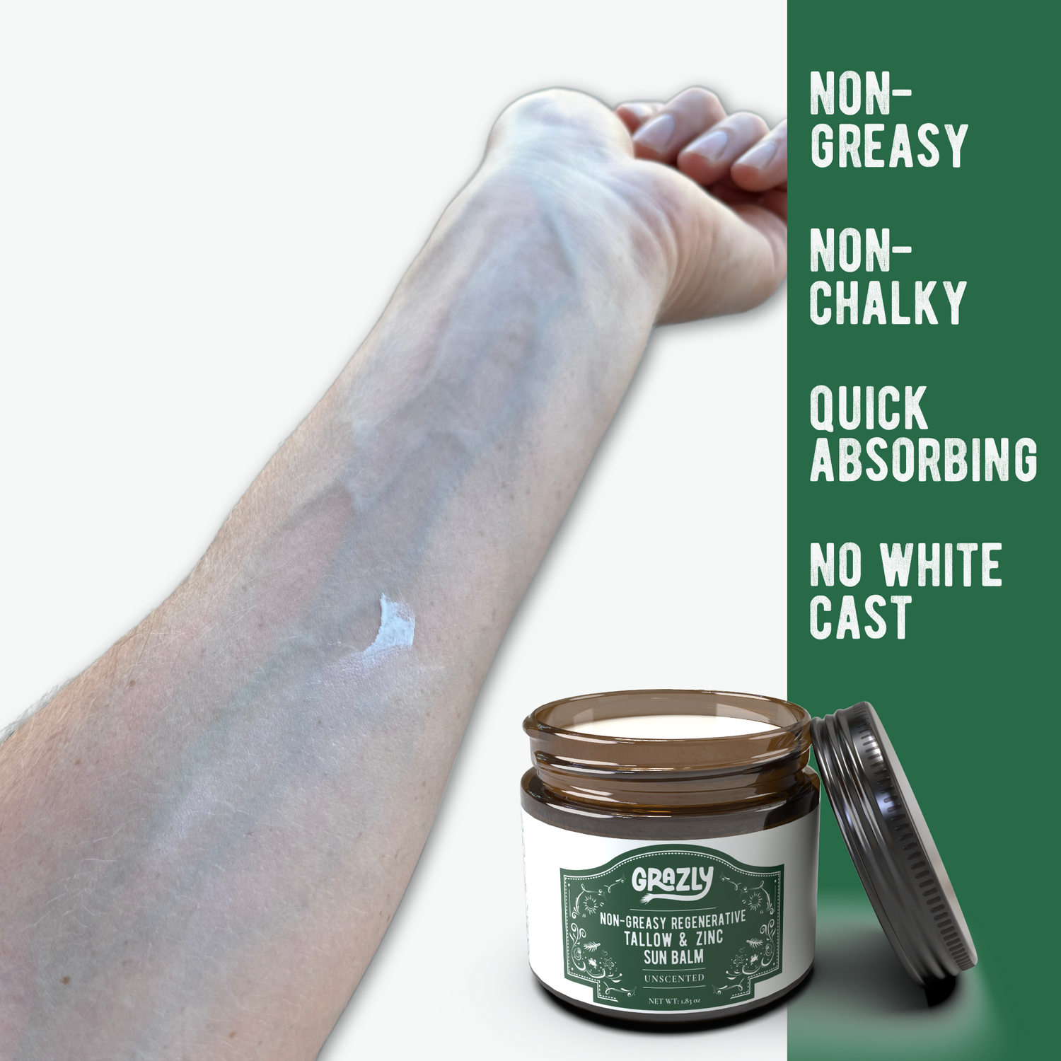 Regenerative Tallow & Zinc Sun Balm - My American Goods