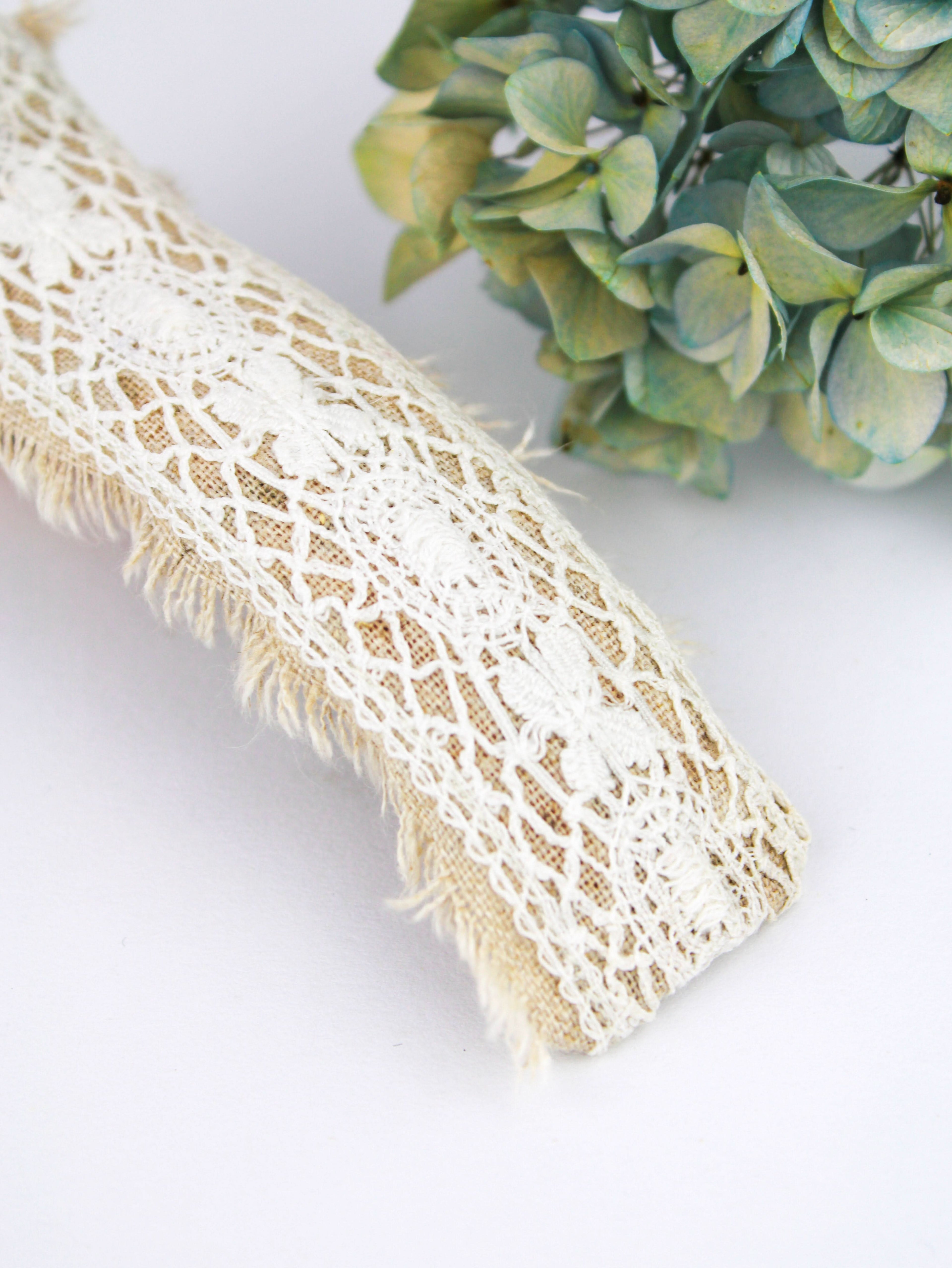 Amelia Lace and Linen Hair Clip - My American Goods