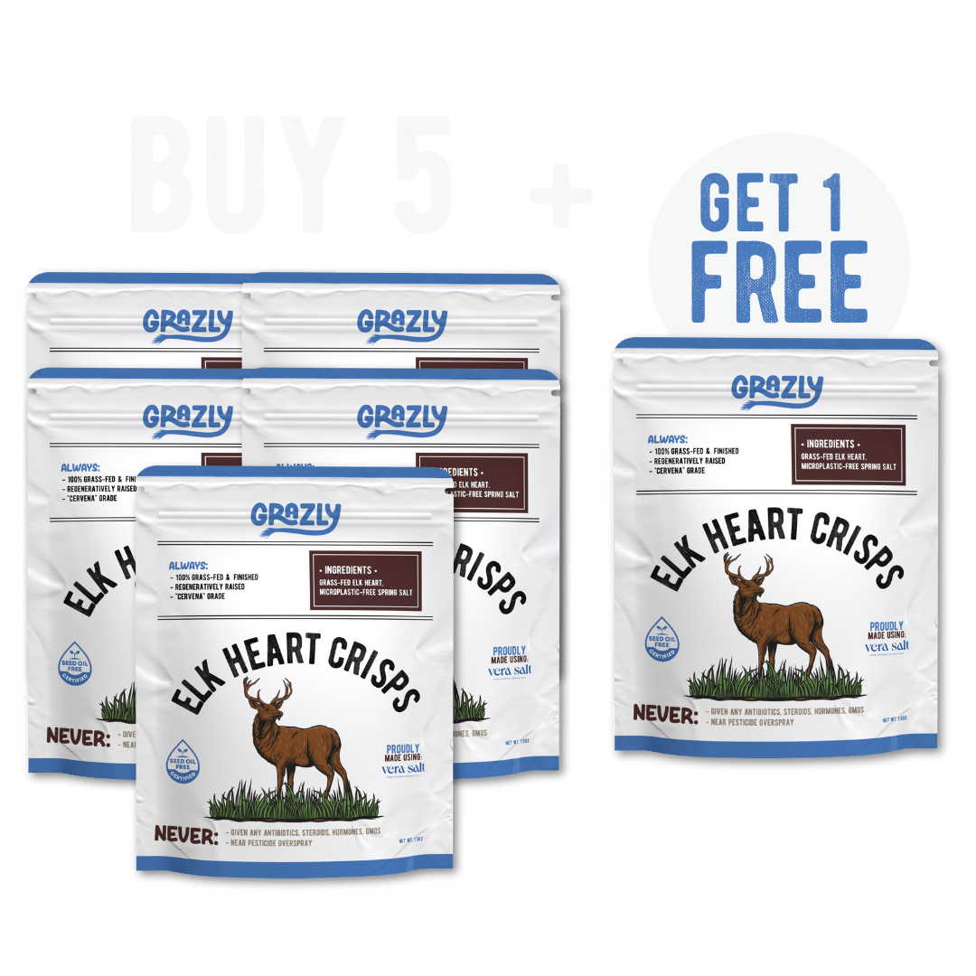 Elk Heart Crisps - 100% Grass-Fed/Finished - My American Goods