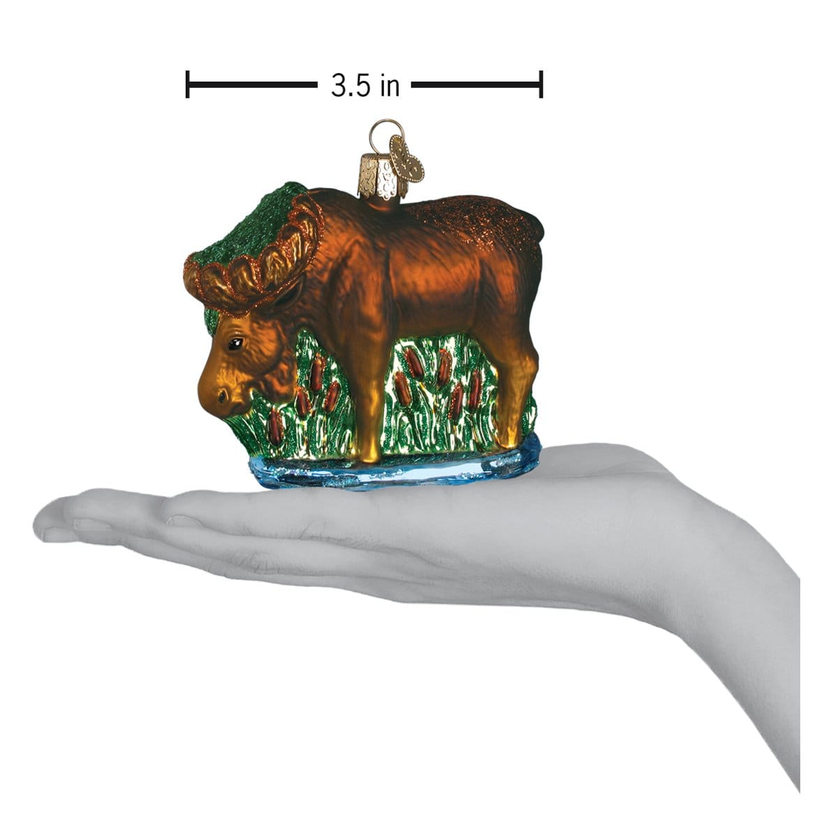 Old World Christmas 3.25 X 3.5 X 1.75 / 12135 Munching Moose Ornament