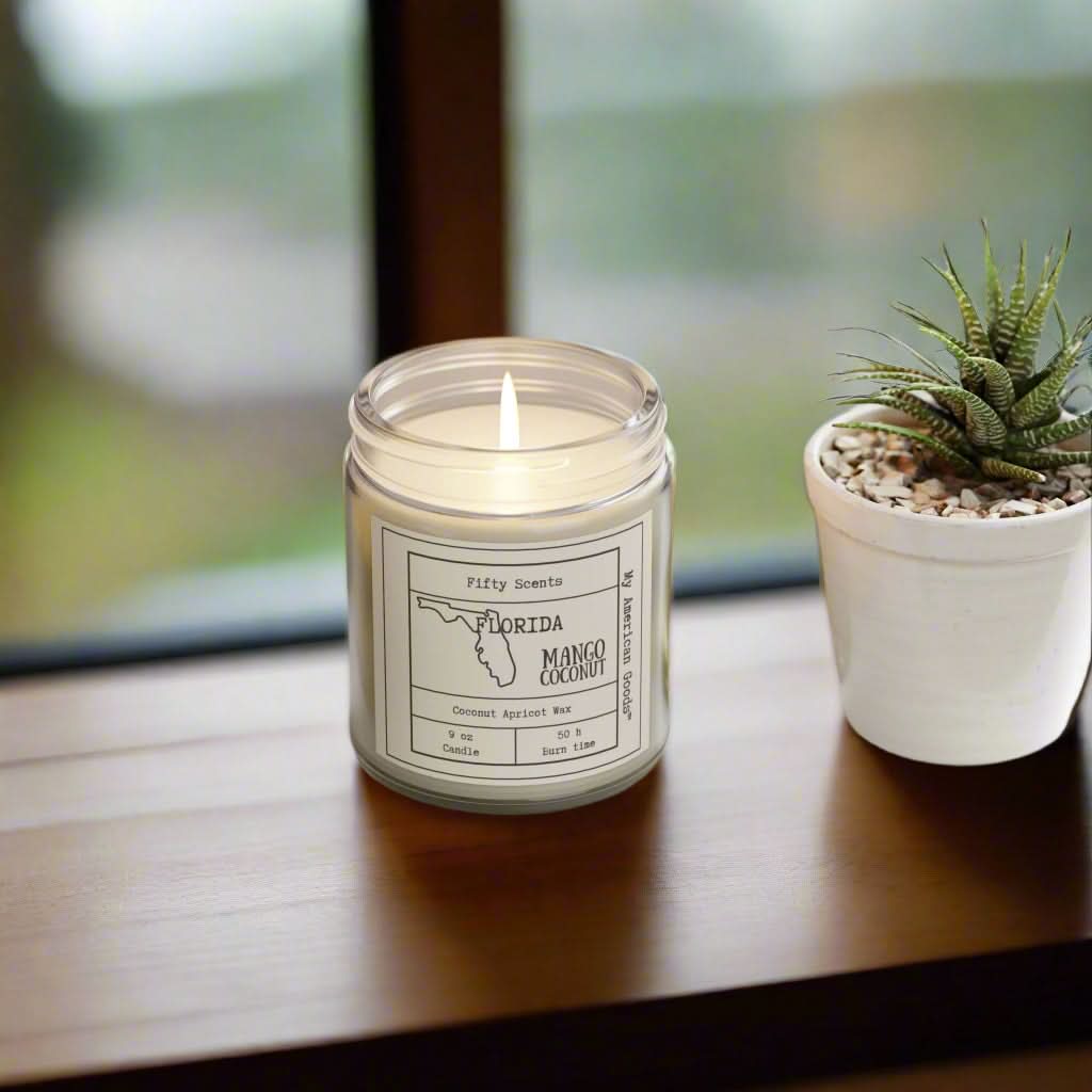Florida Mango Coconut Scented Candle - Aromatic Home Decor - My American Goods