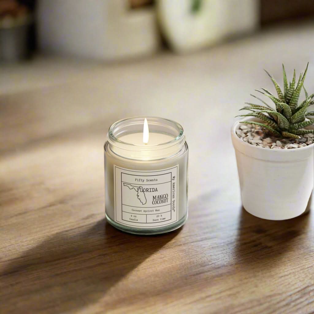Florida Mango Coconut Scented Candle - Aromatic Home Decor - My American Goods