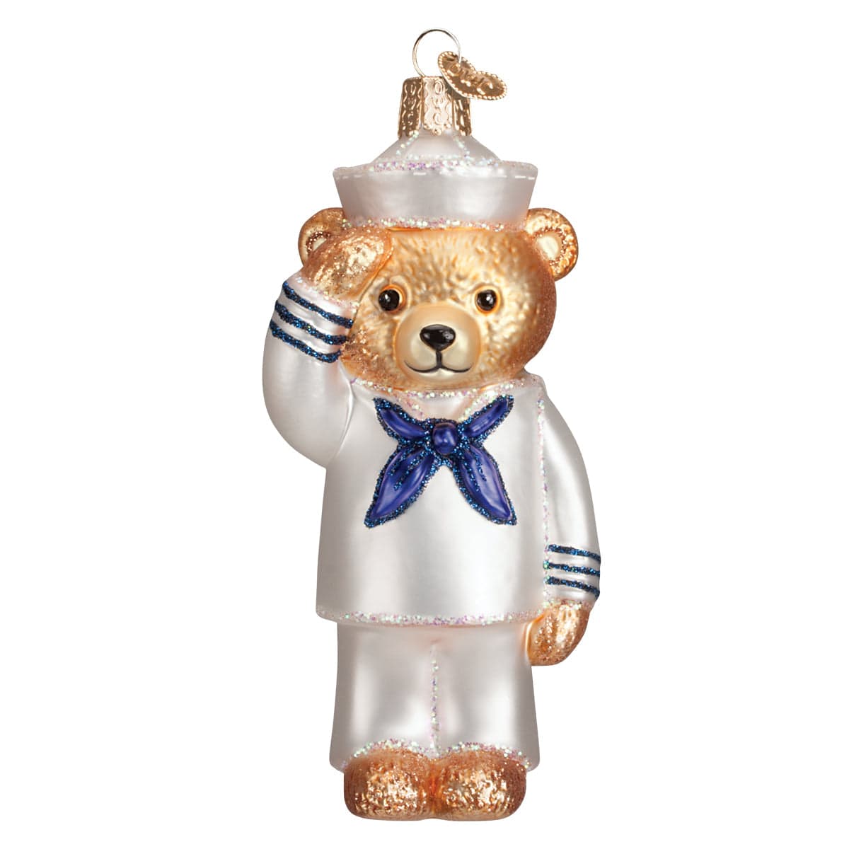 Old World Christmas 5 X 2.5 X 1.75 / 12404 Navy Bear Ornament