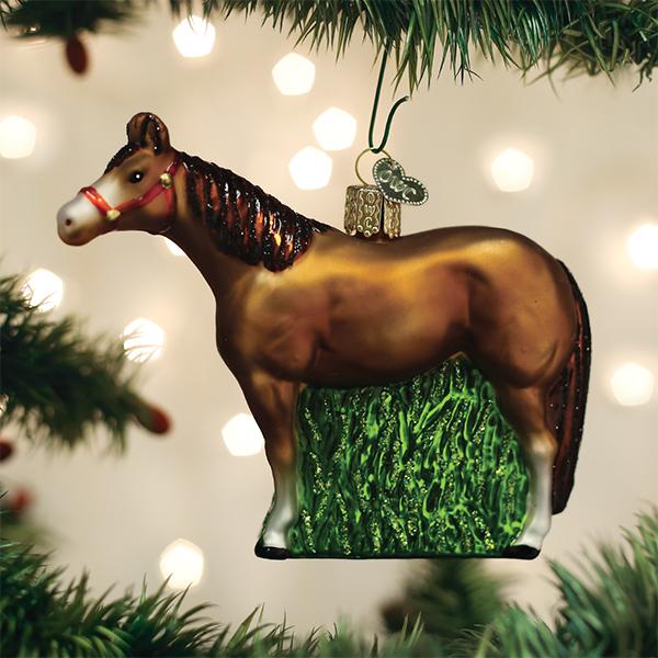Old World Christmas 1.5 X 3.75 X 4.5 / 12571 Quarter Horse Ornament